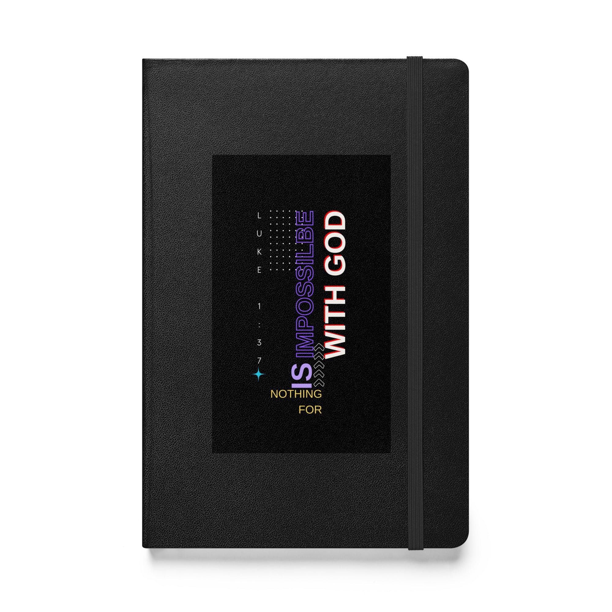 Hardcover bound notebook - Luke 1:37