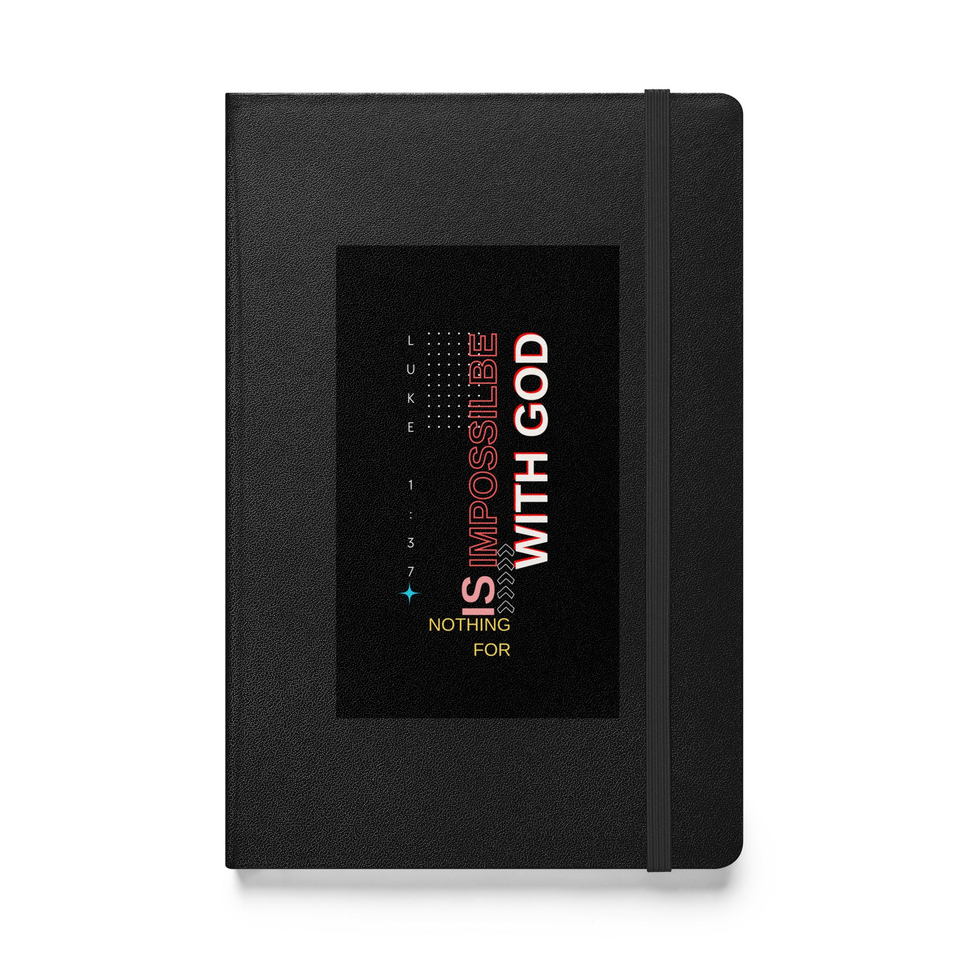 Hardcover bound notebook - Luke 1:37