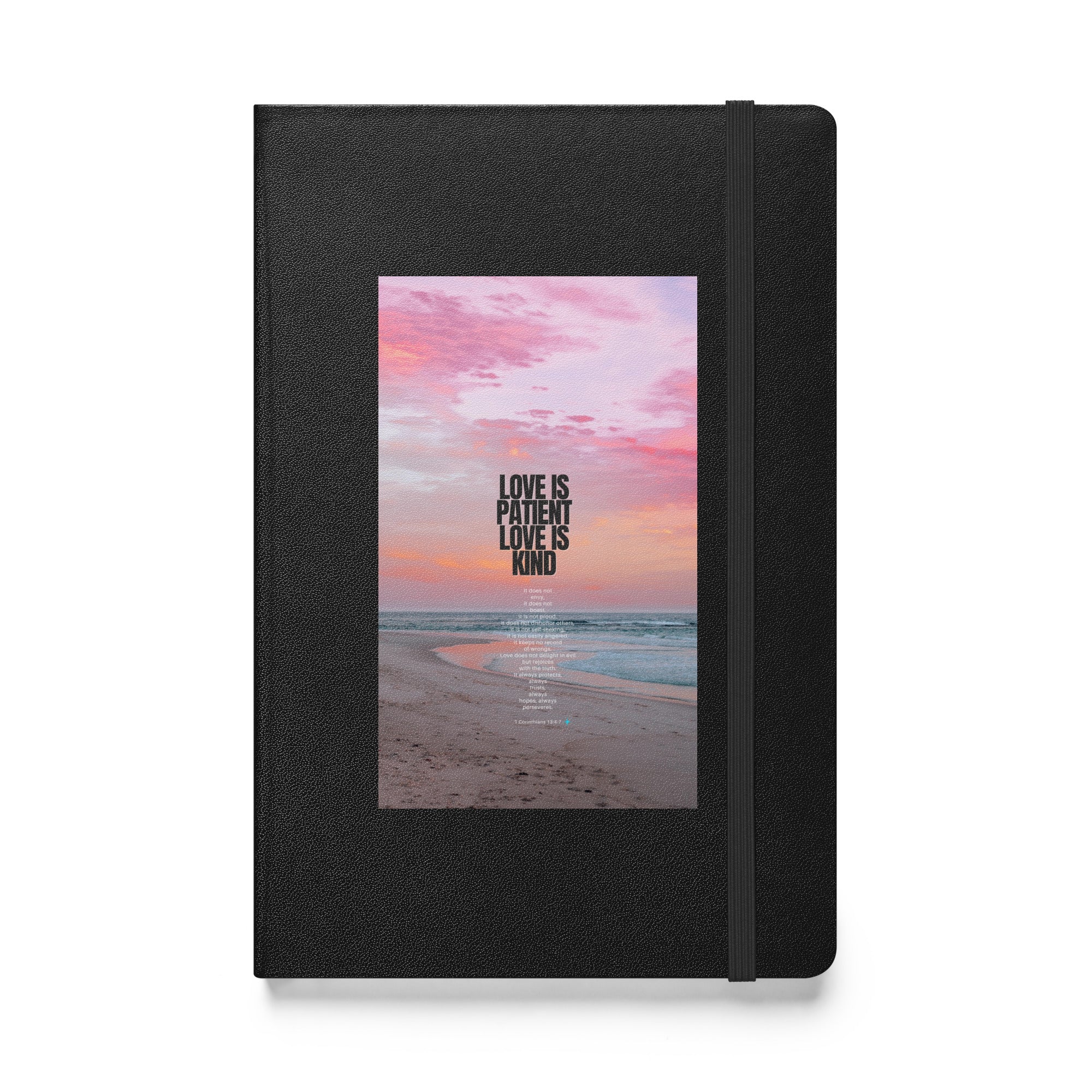Hardcover bound notebook - 1 Corinthians 13:4-7