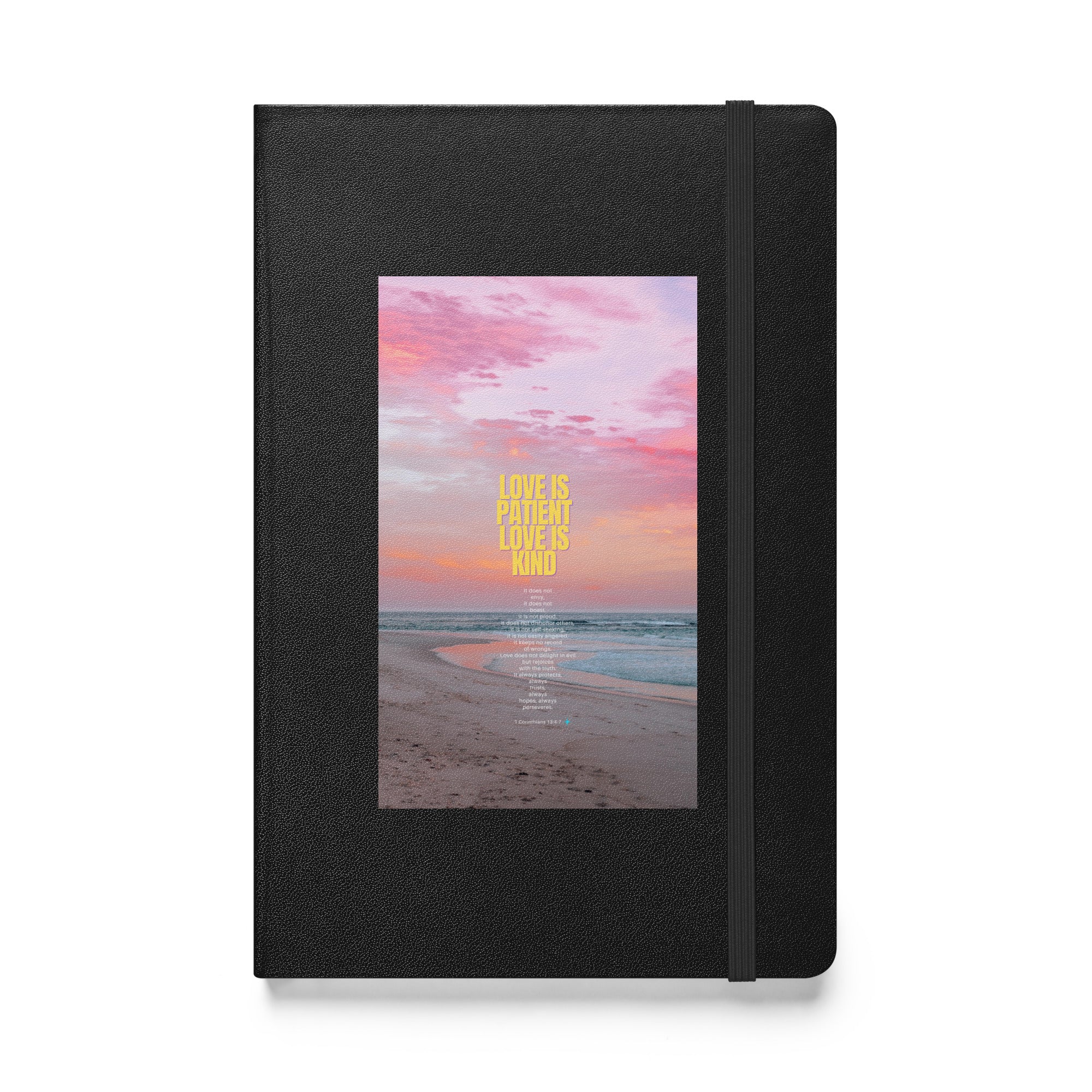 Hardcover bound notebook - 1 Corinthians 13:4-7