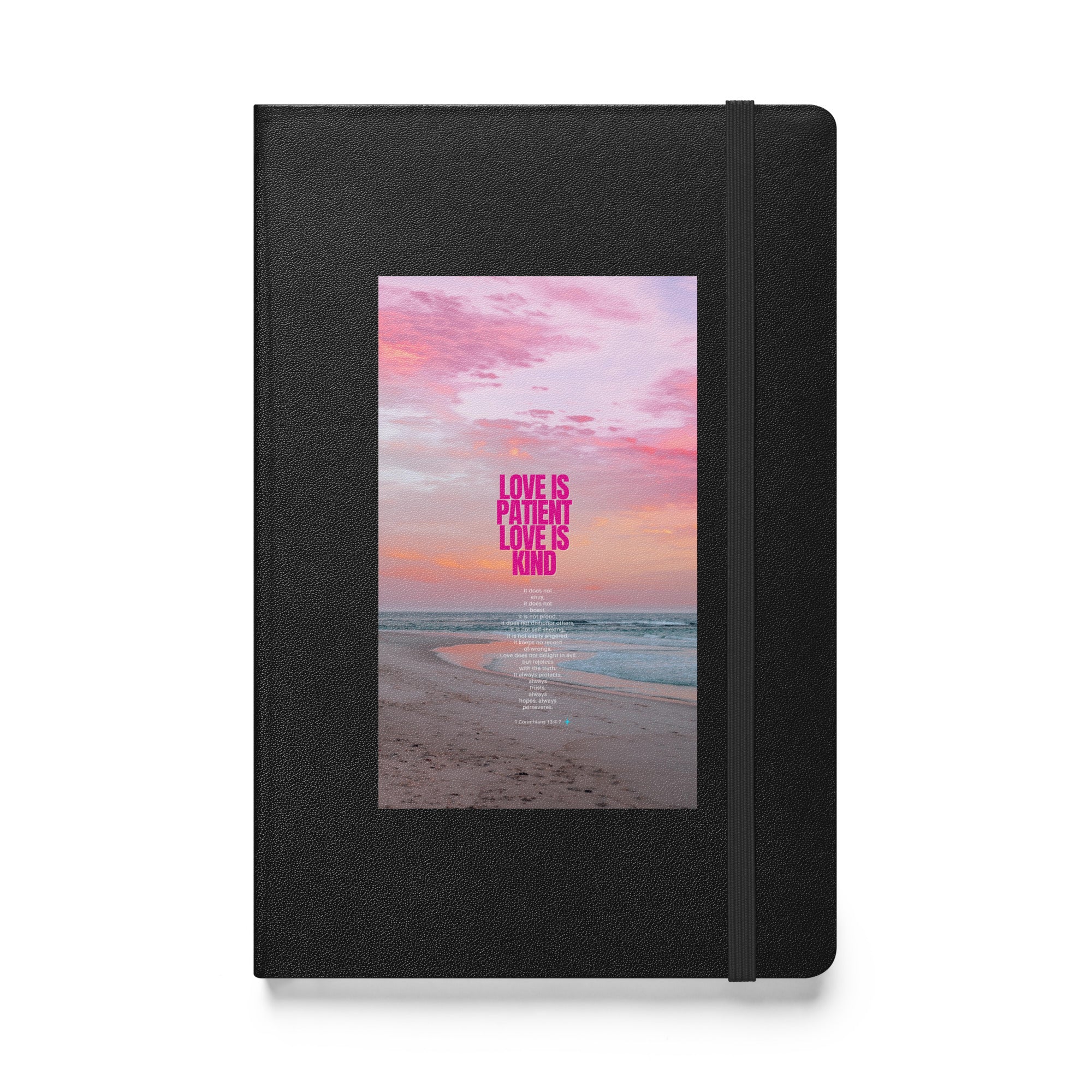 Hardcover bound notebook - 1 Corinthians 13:4-7