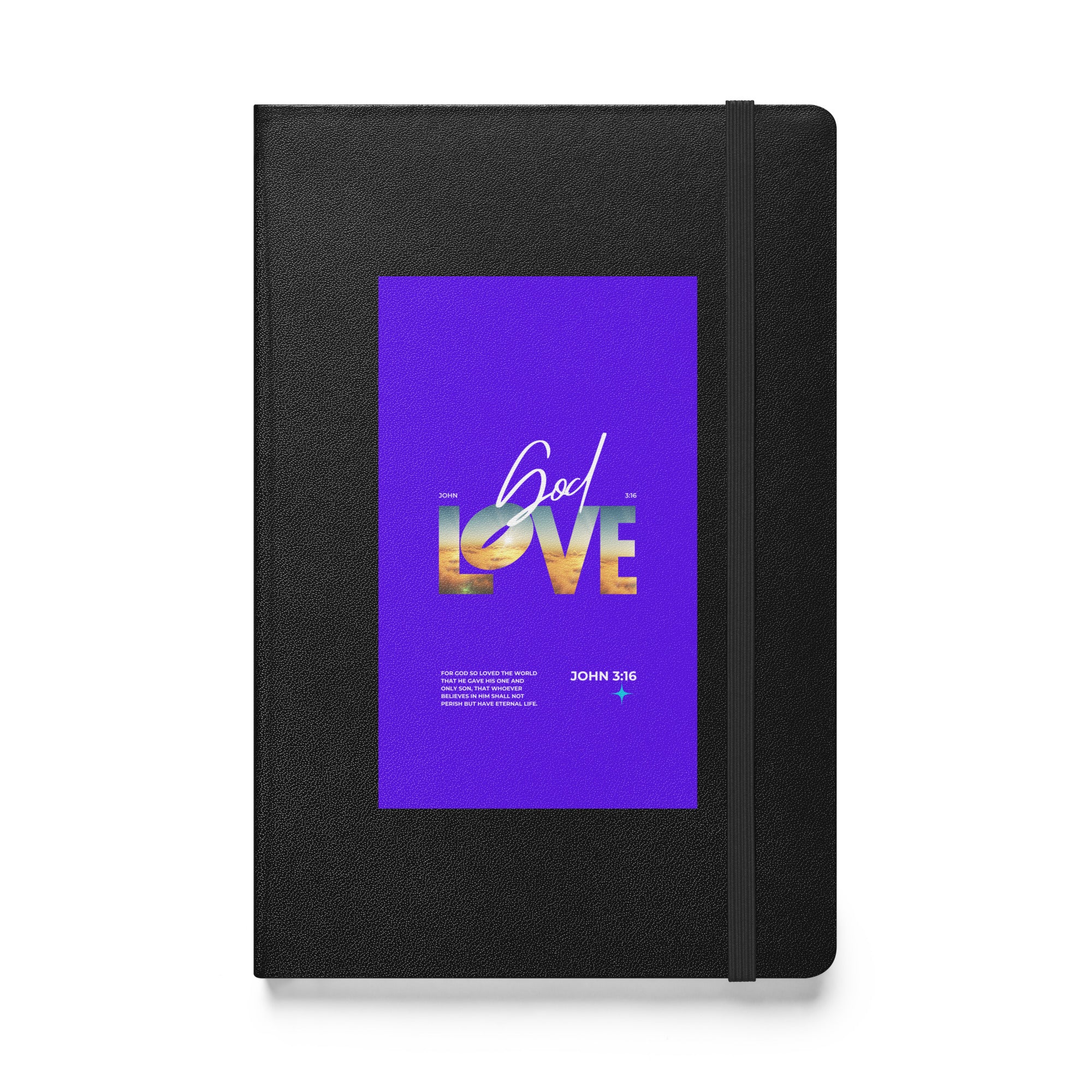 Hardcover bound notebook - John 3:16