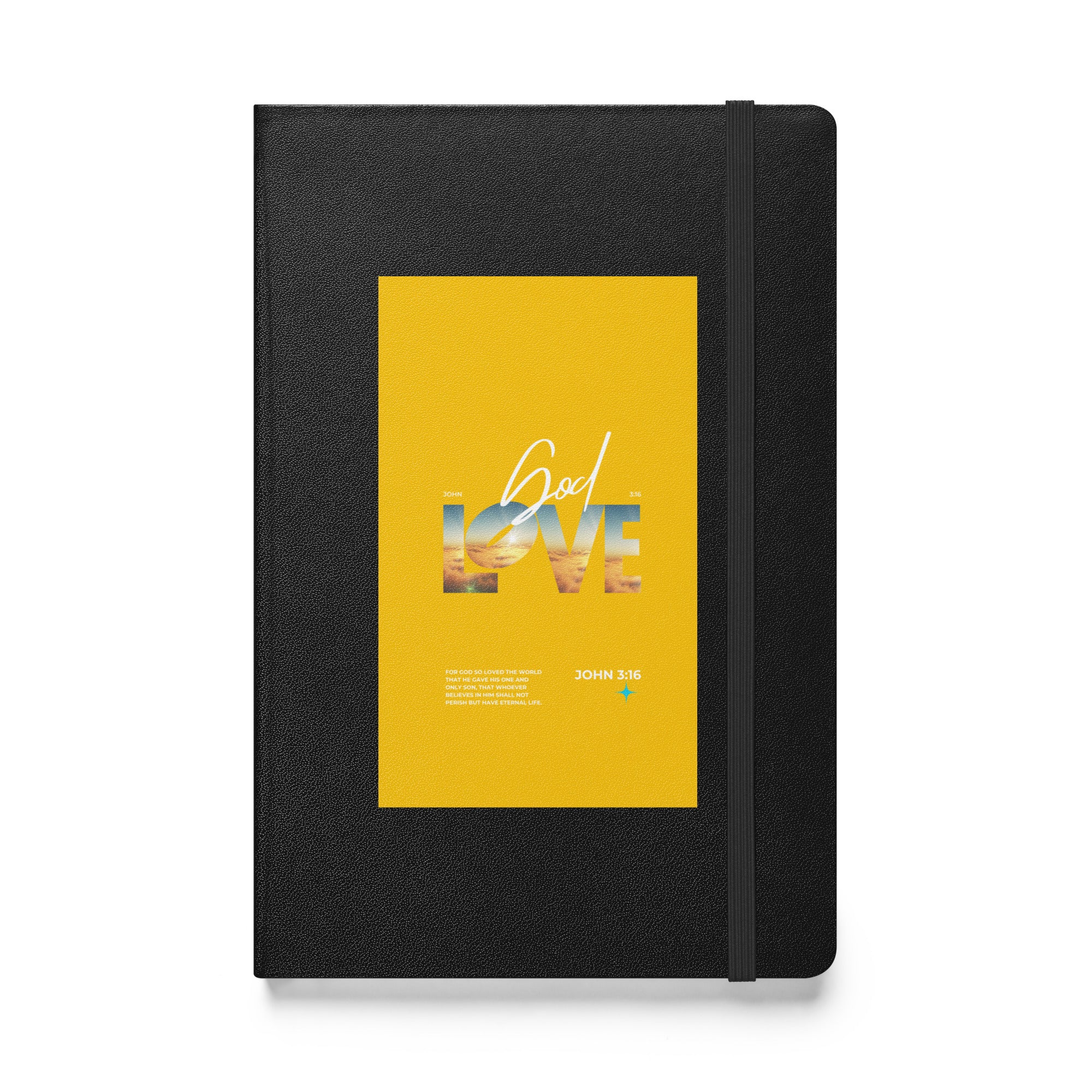 Hardcover bound notebook - John 3:16