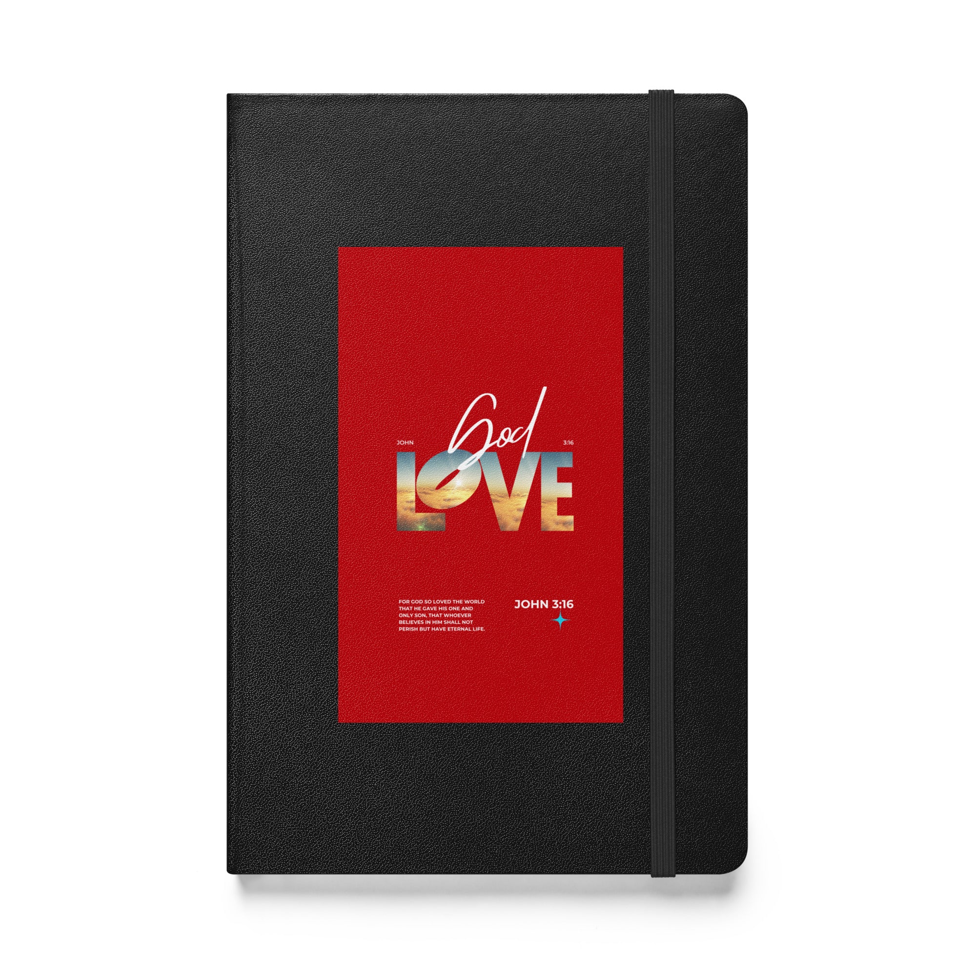Hardcover bound notebook - John 3:16