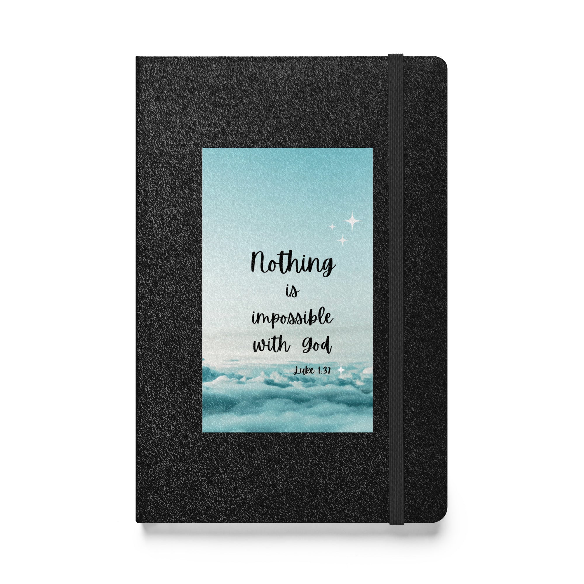 Hardcover bound notebook - Luke 1:37