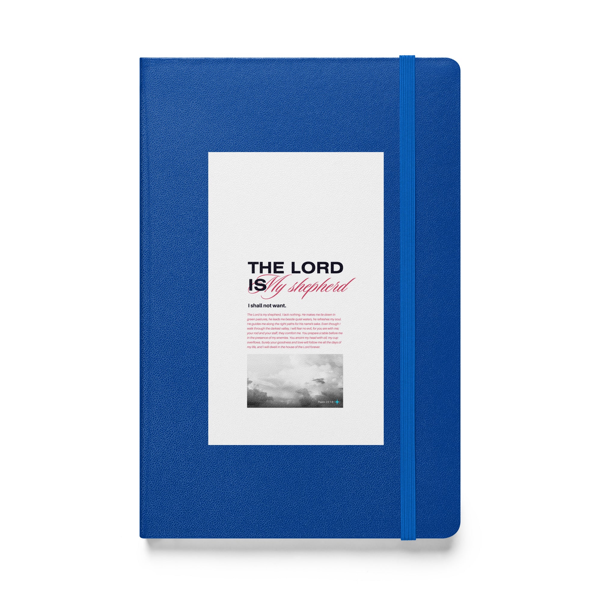 Hardcover bound notebook - Psalm 23:1-6
