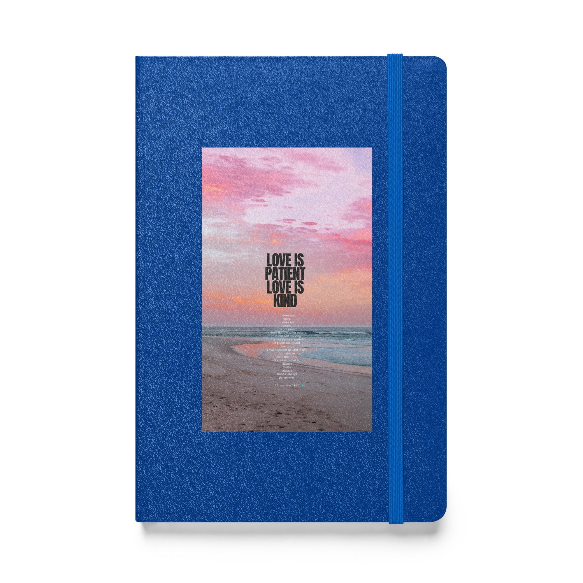 Hardcover bound notebook - 1 Corinthians 13:4-7