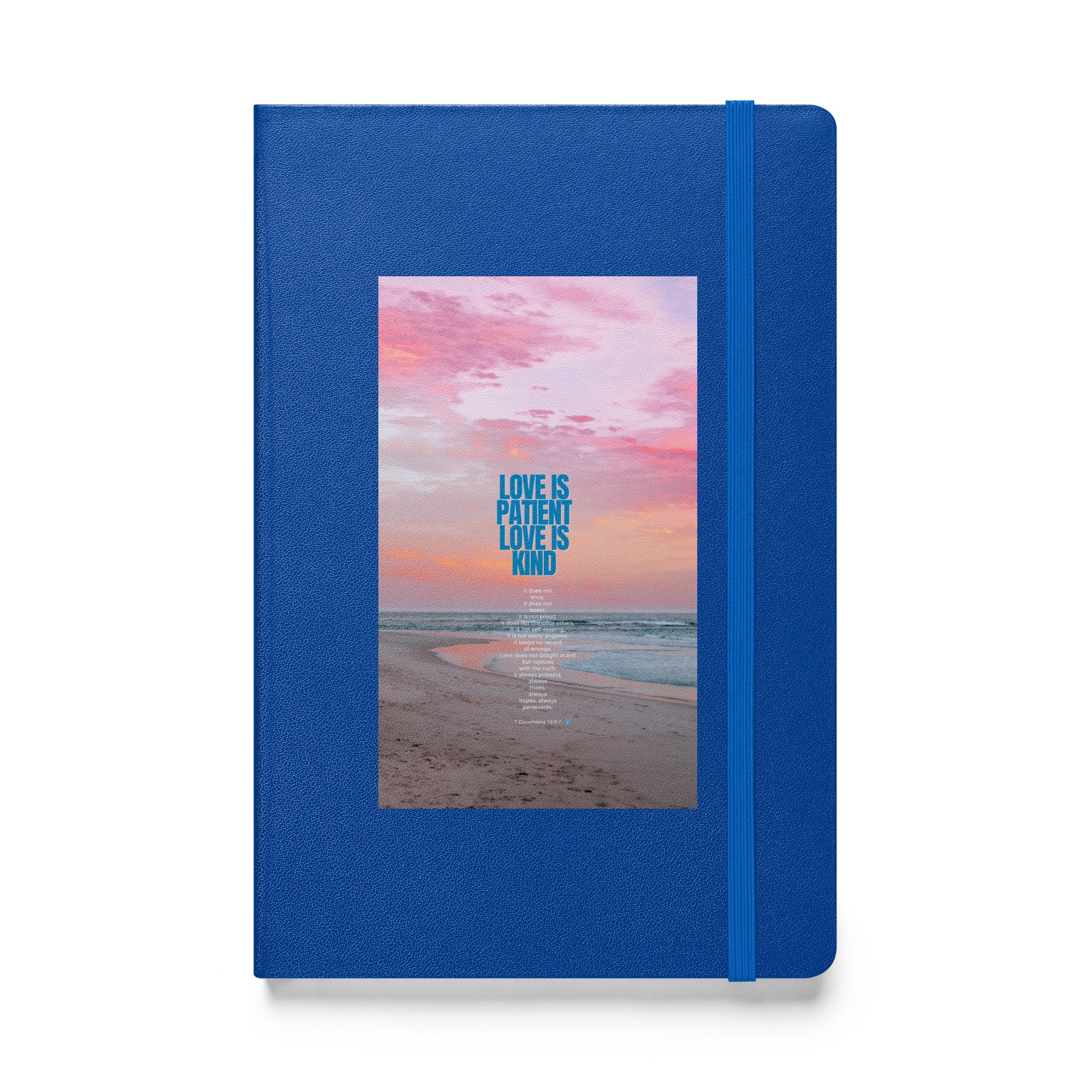 Hardcover bound notebook - 1 Corinthians 13:4-7