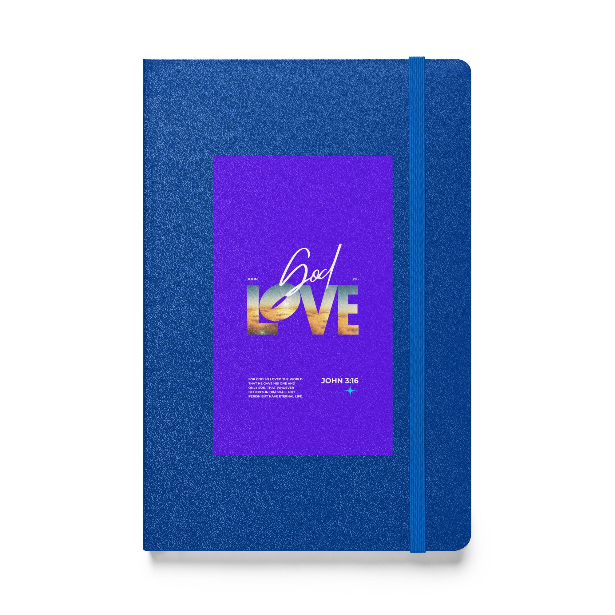 Hardcover bound notebook - John 3:16