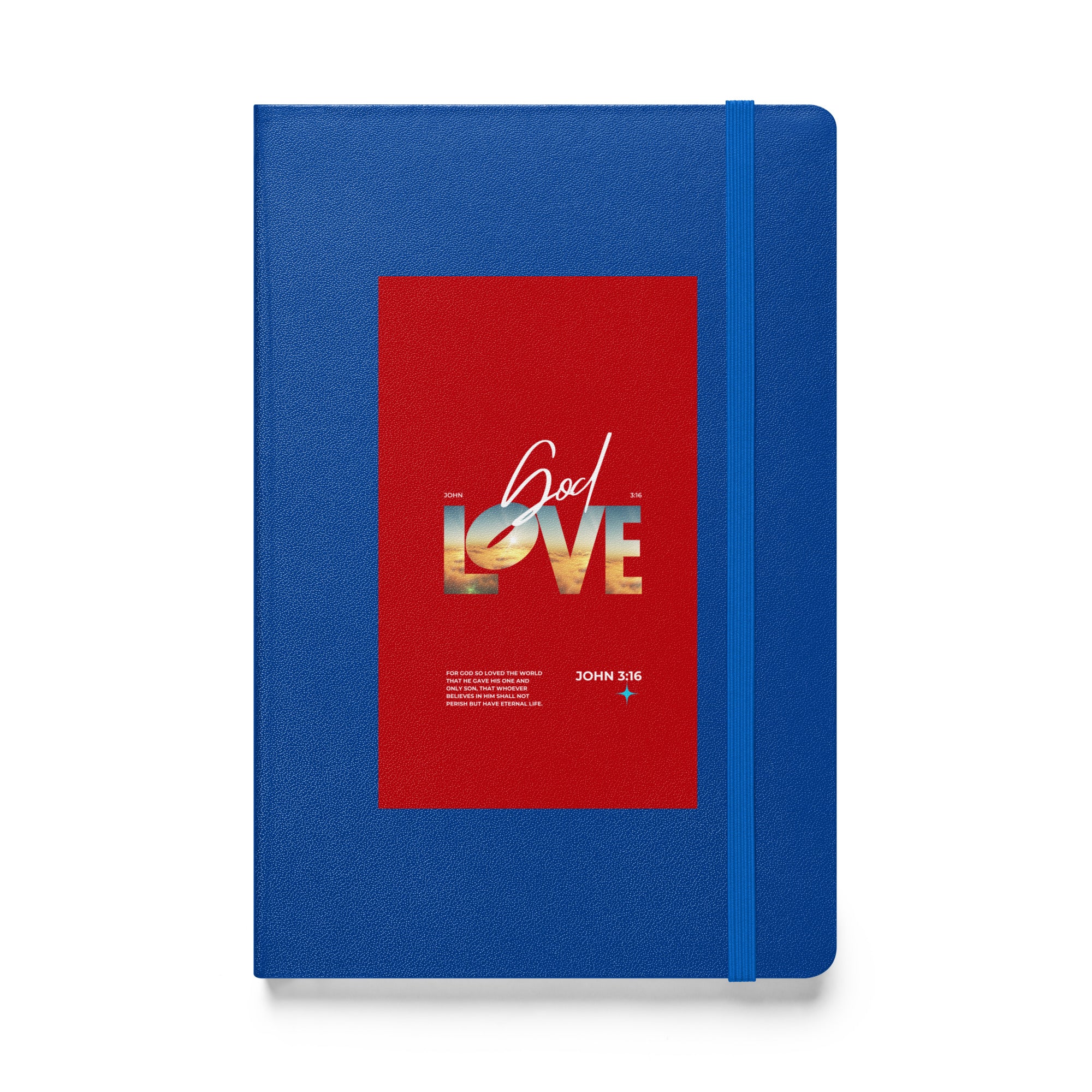 Hardcover bound notebook - John 3:16