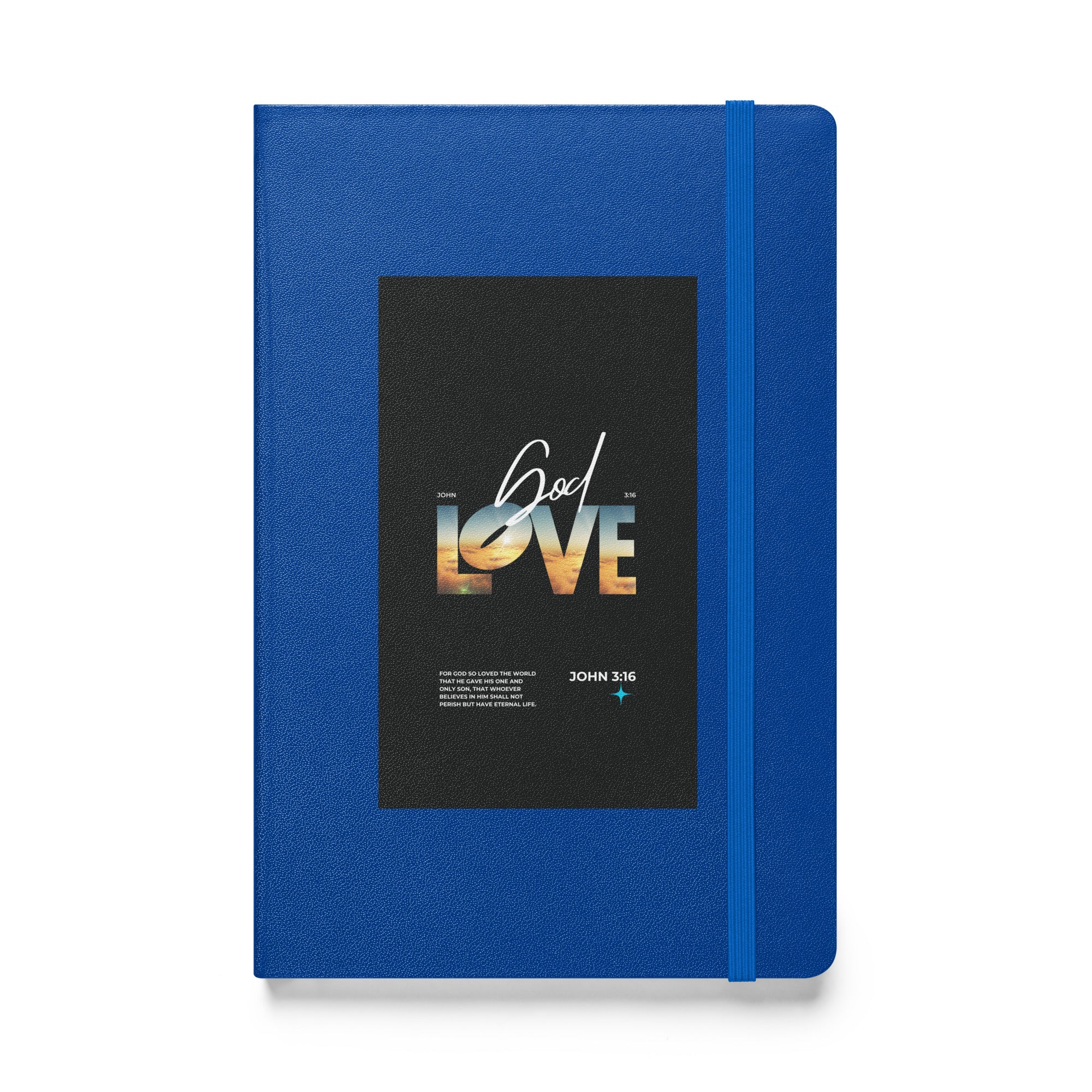 Hardcover bound notebook - John 3:16