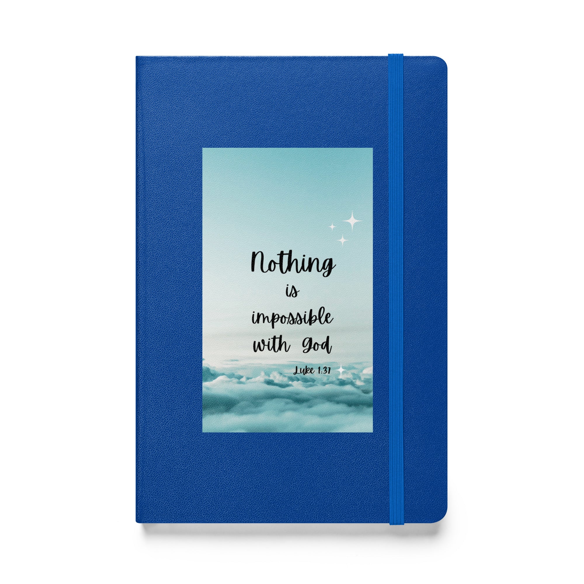 Hardcover bound notebook - Luke 1:37