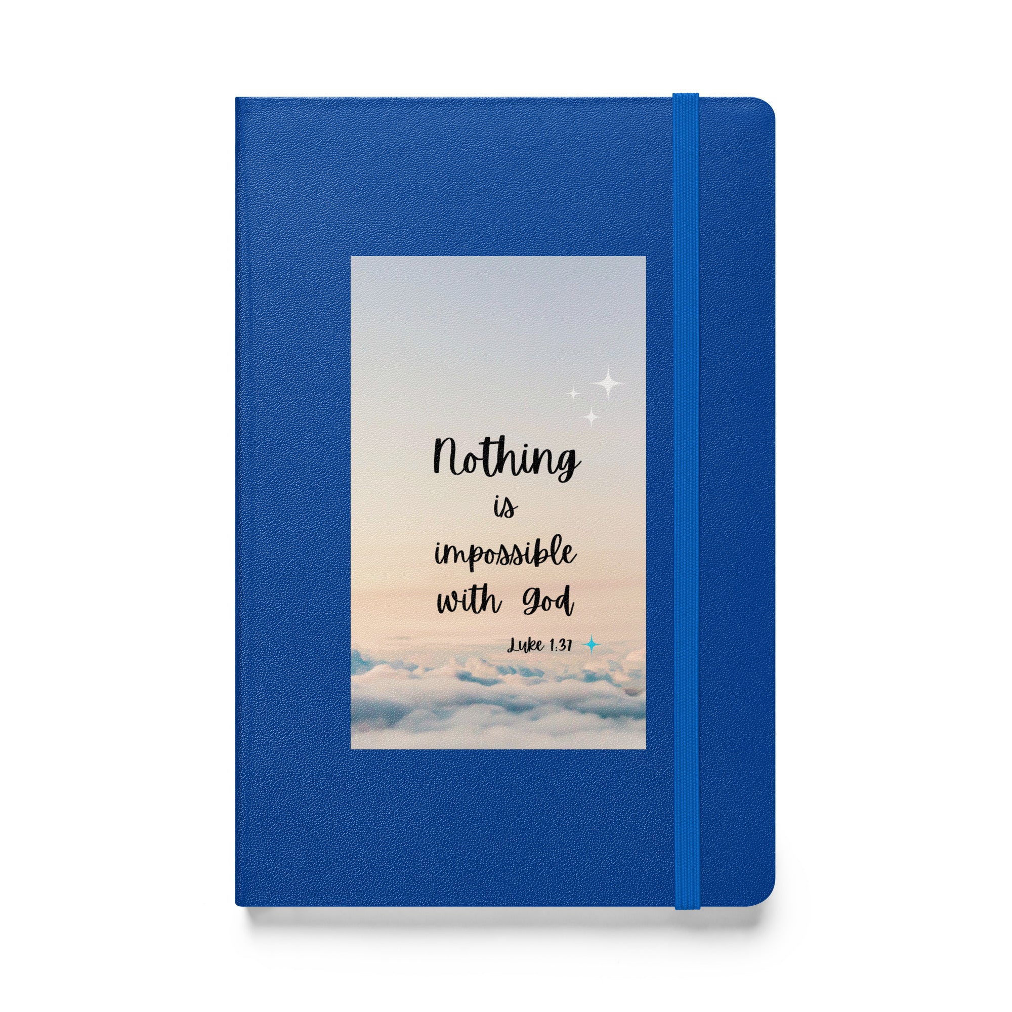 Hardcover bound notebook - Luke 1:37
