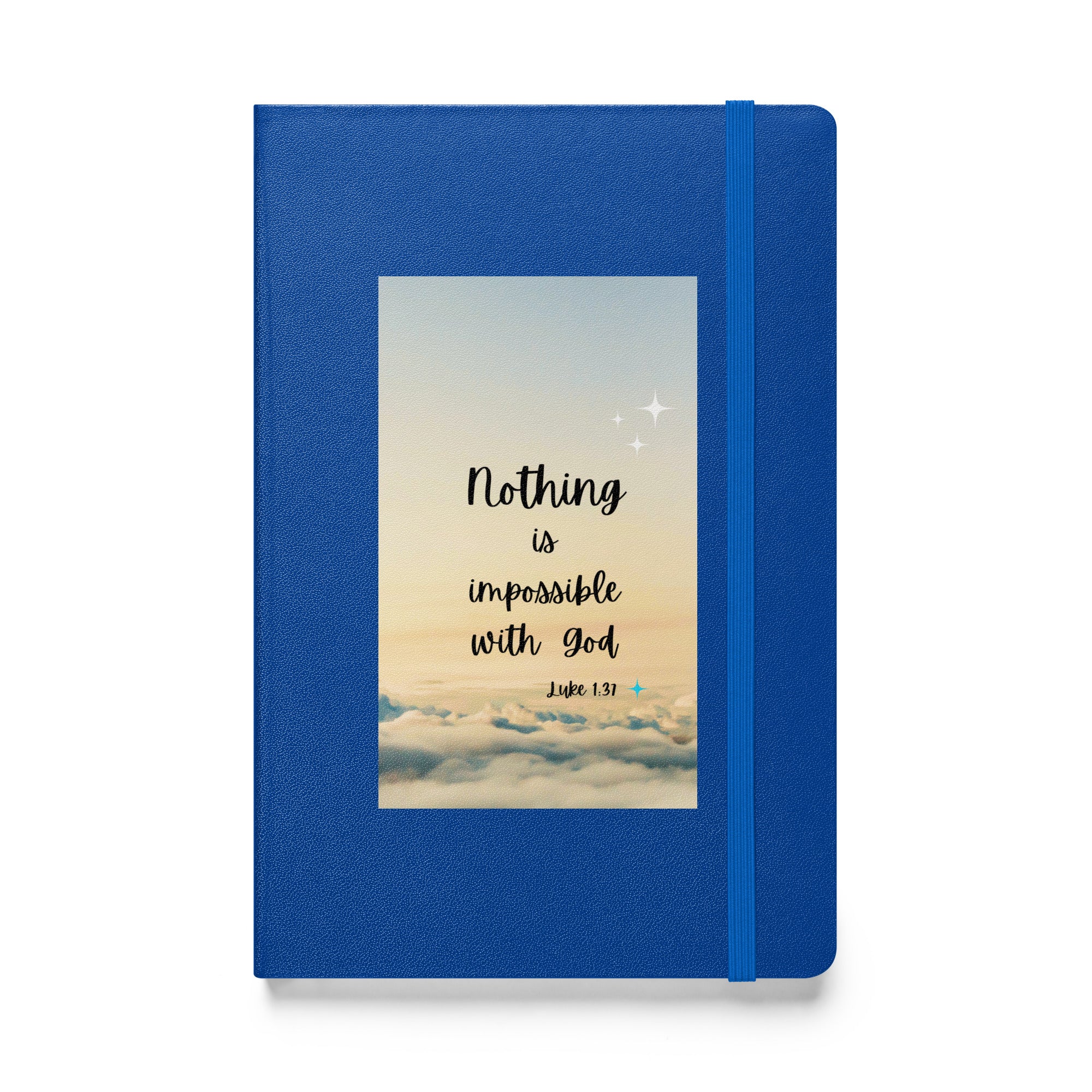 Hardcover bound notebook - Luke 1:37