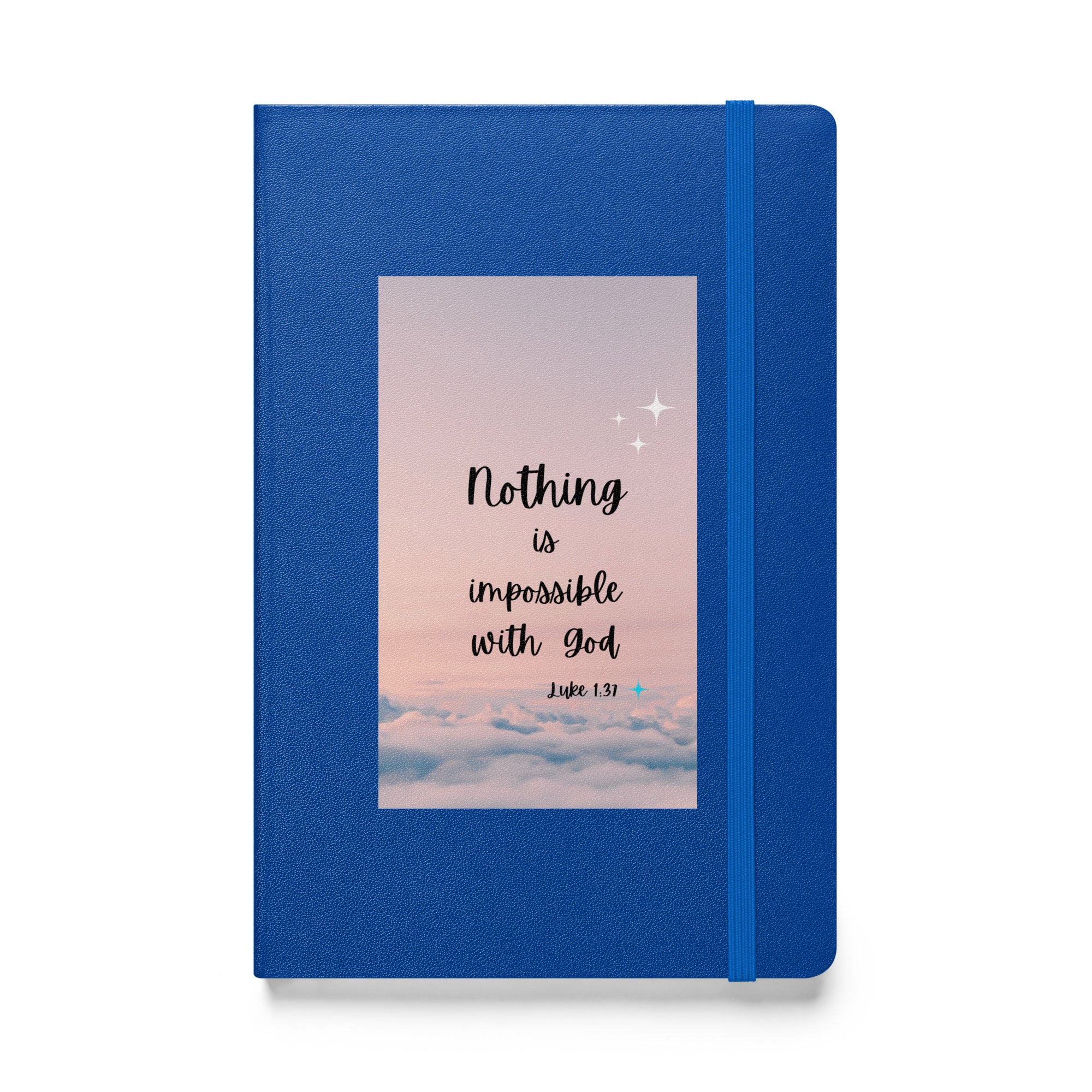 Hardcover bound notebook - Luke 1:37