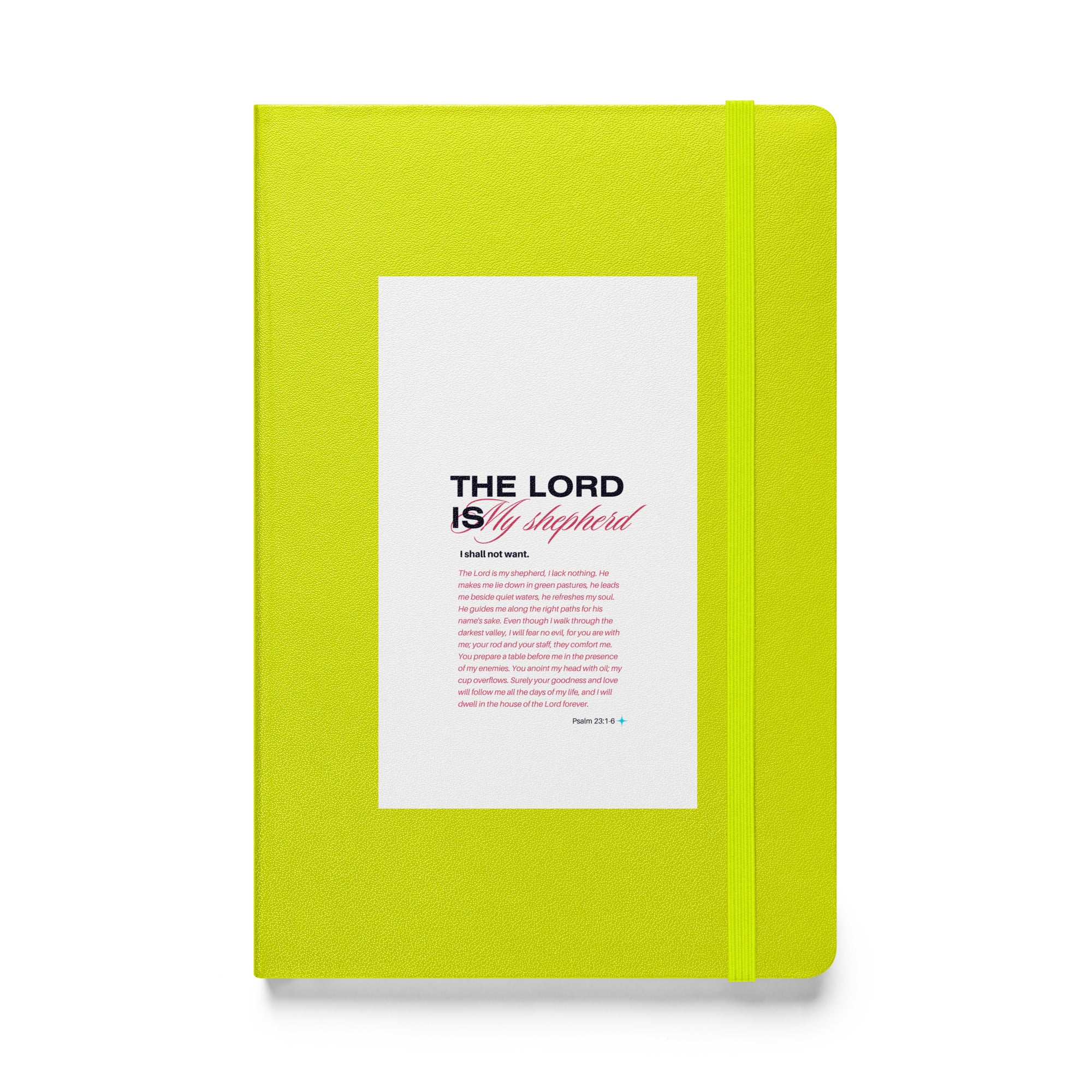Hardcover bound notebook - Psalm 23:1-6