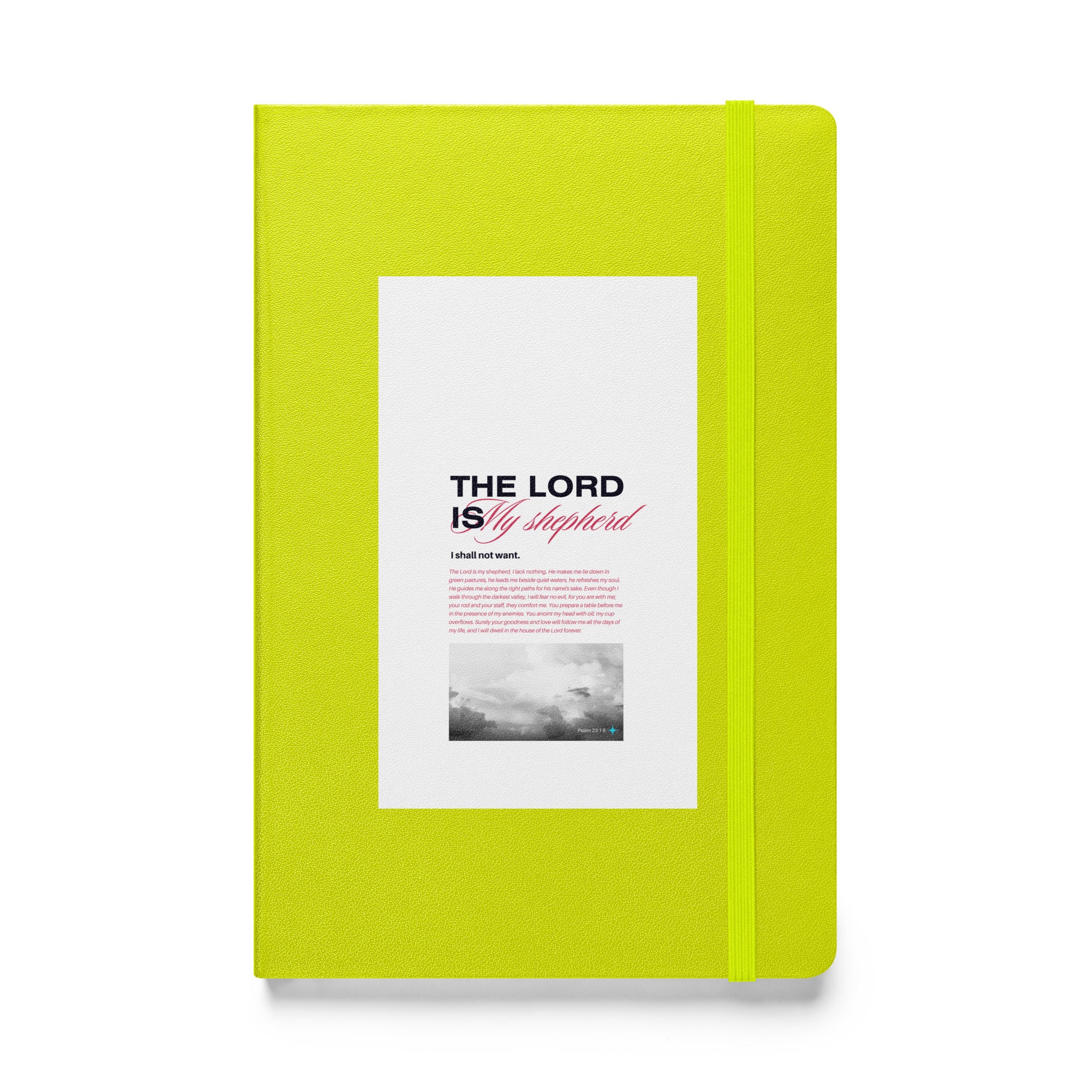 Hardcover bound notebook - Psalm 23:1-6