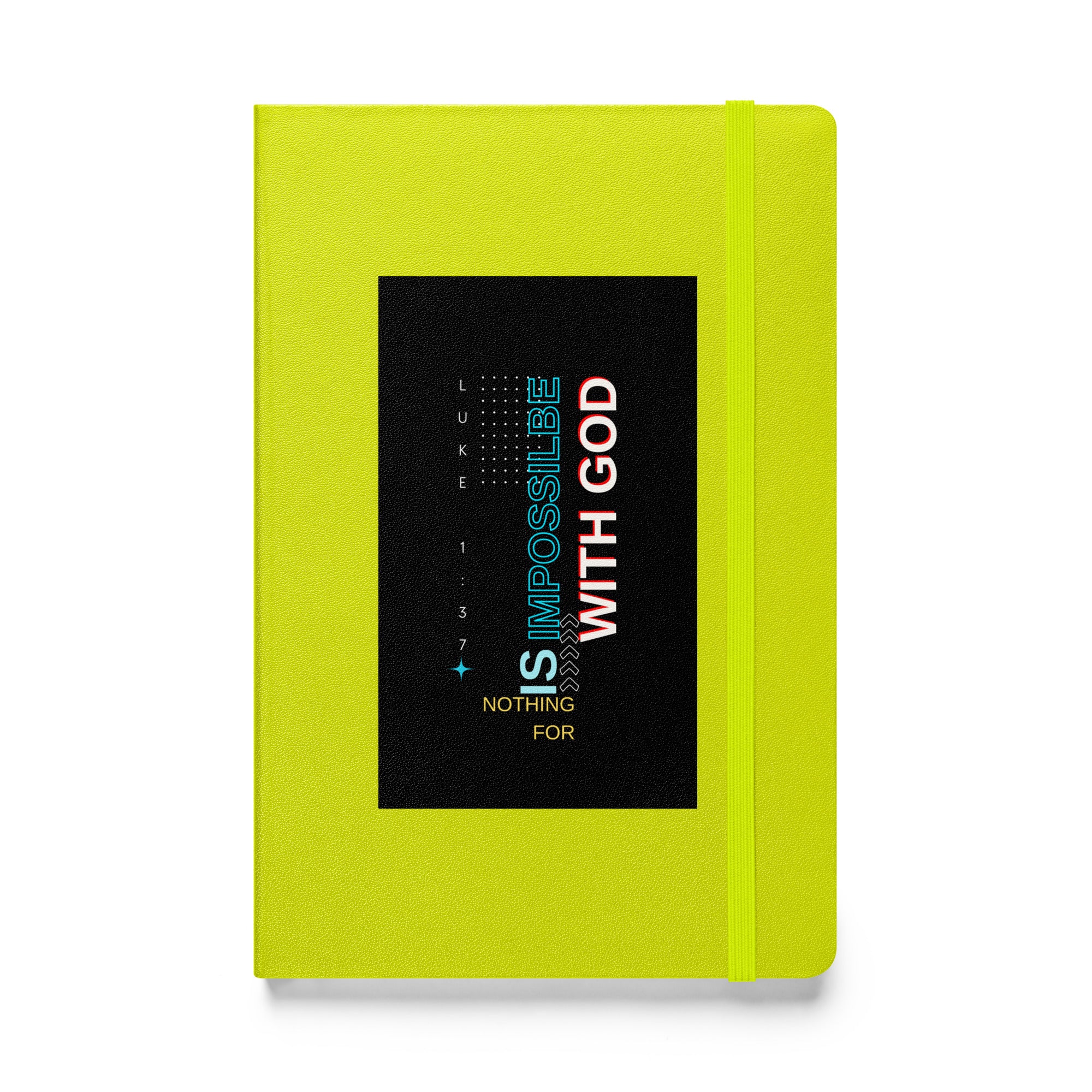 Hardcover bound notebook - Luke 1:37
