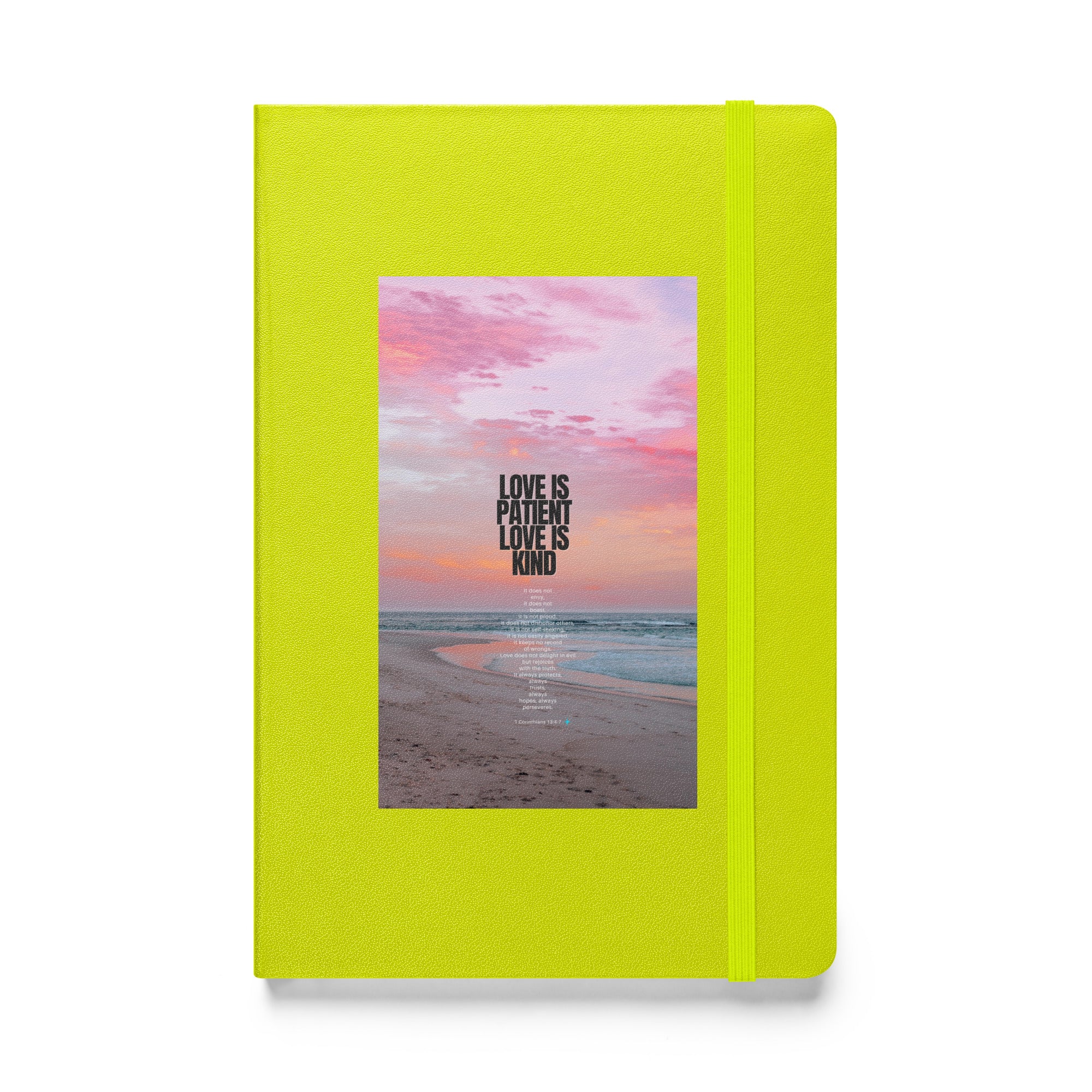 Hardcover bound notebook - 1 Corinthians 13:4-7