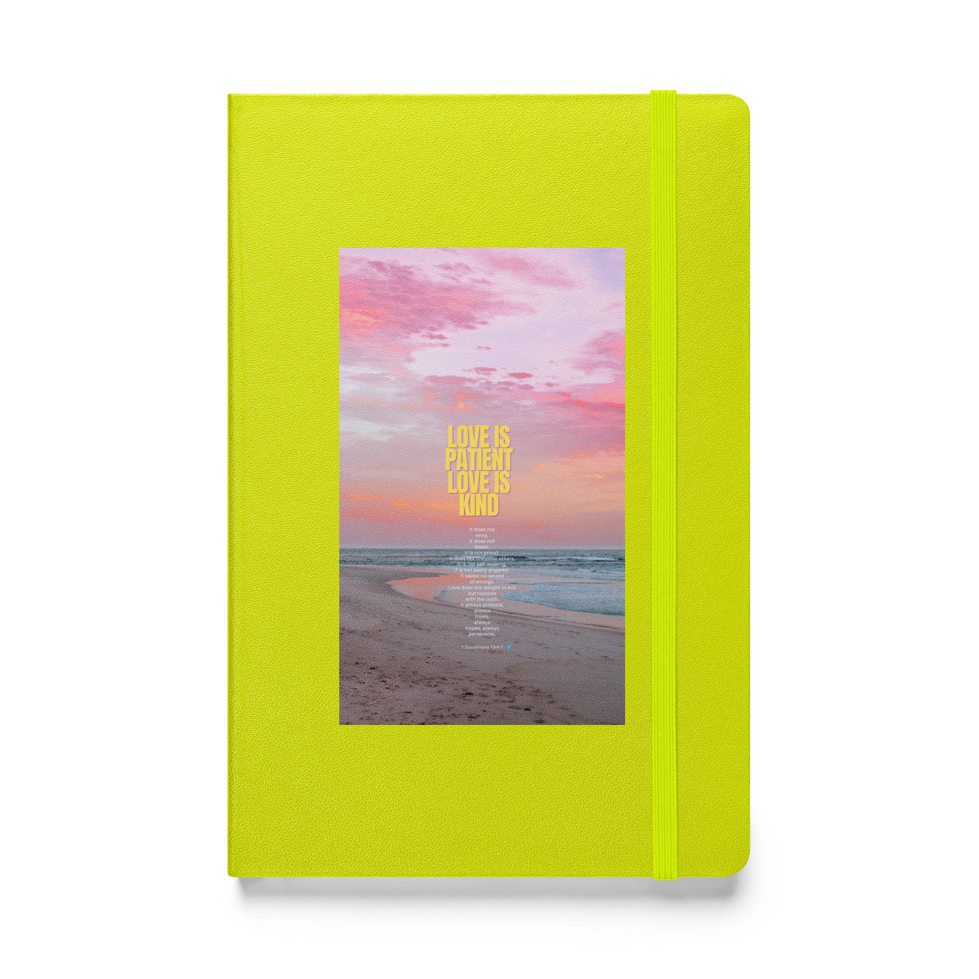 Hardcover bound notebook - 1 Corinthians 13:4-7
