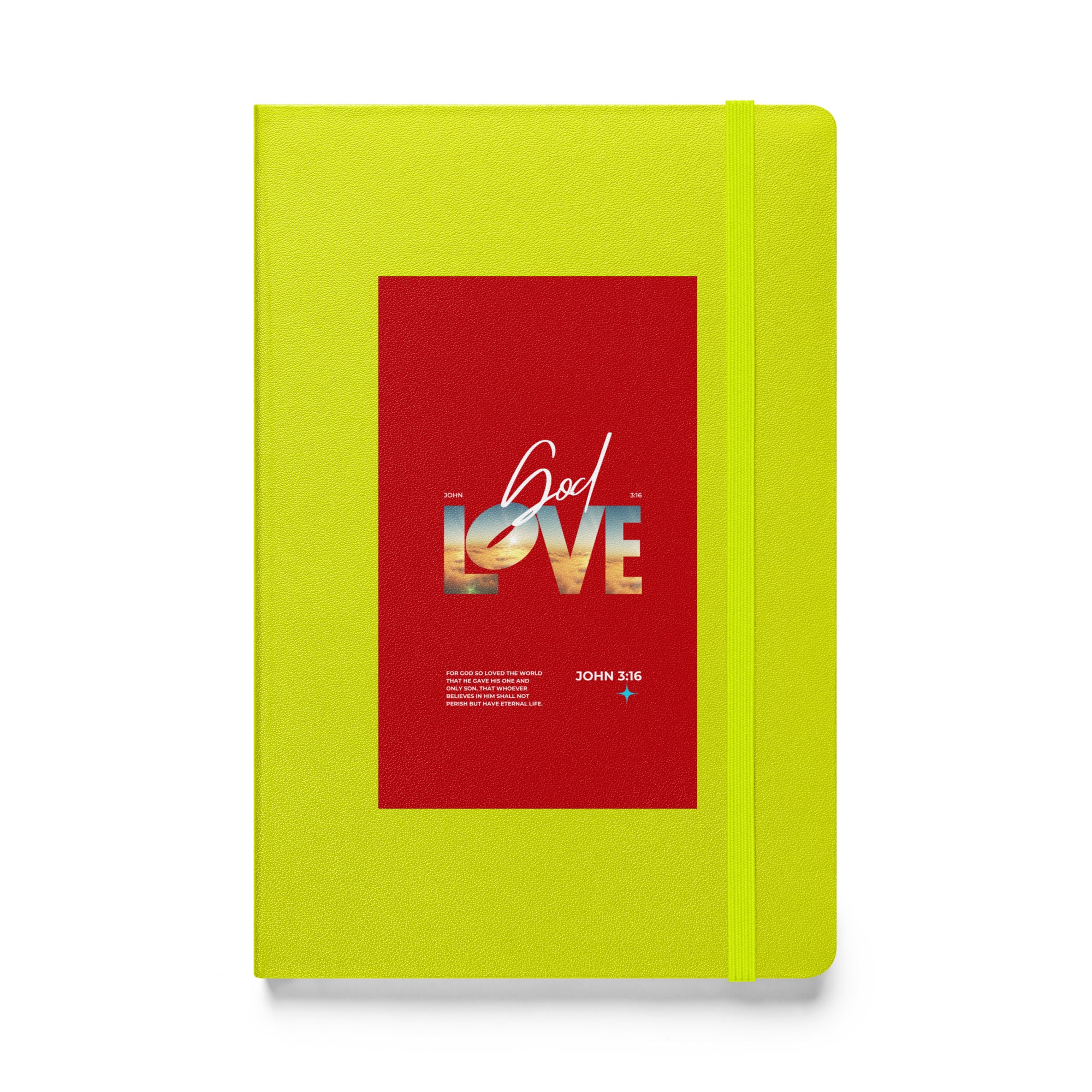 Hardcover bound notebook - John 3:16