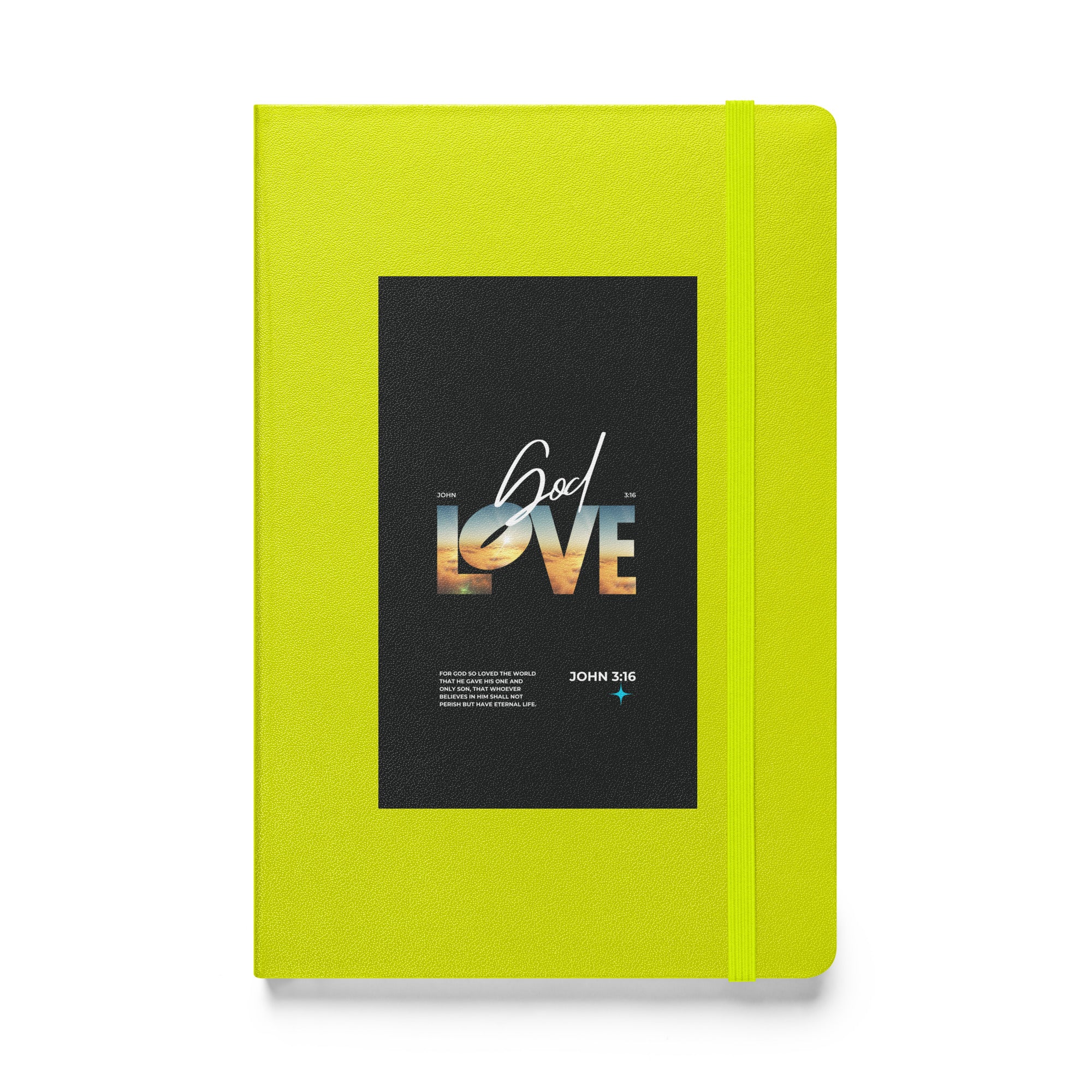 Hardcover bound notebook - John 3:16