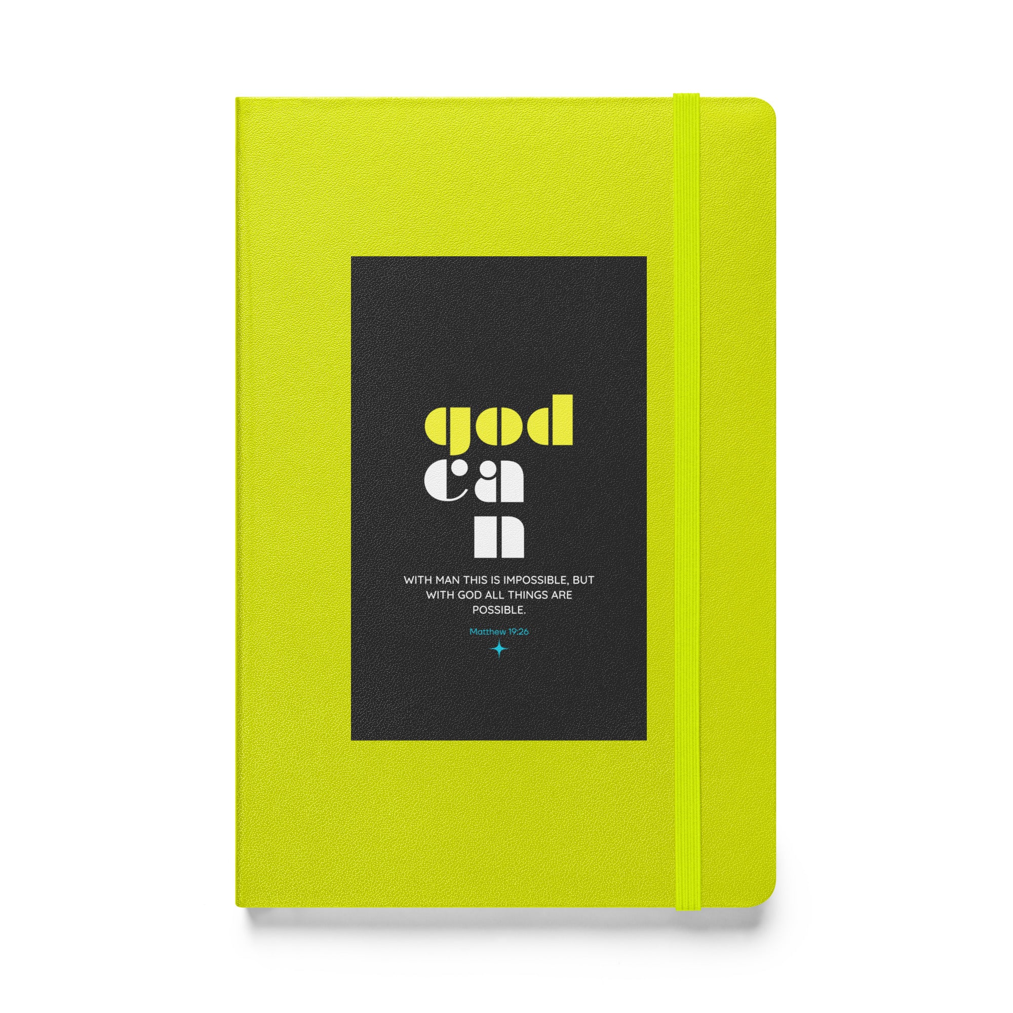 Hardcover bound notebook - Matthew 19:26