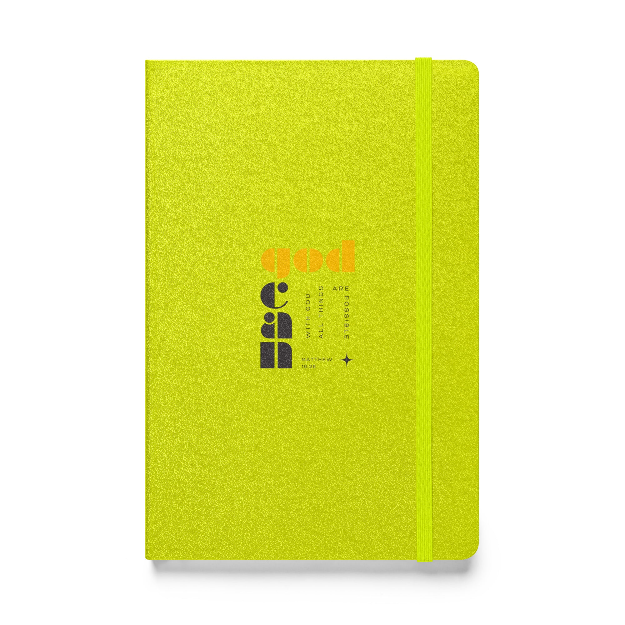 Hardcover bound notebook - Matthew 19:26