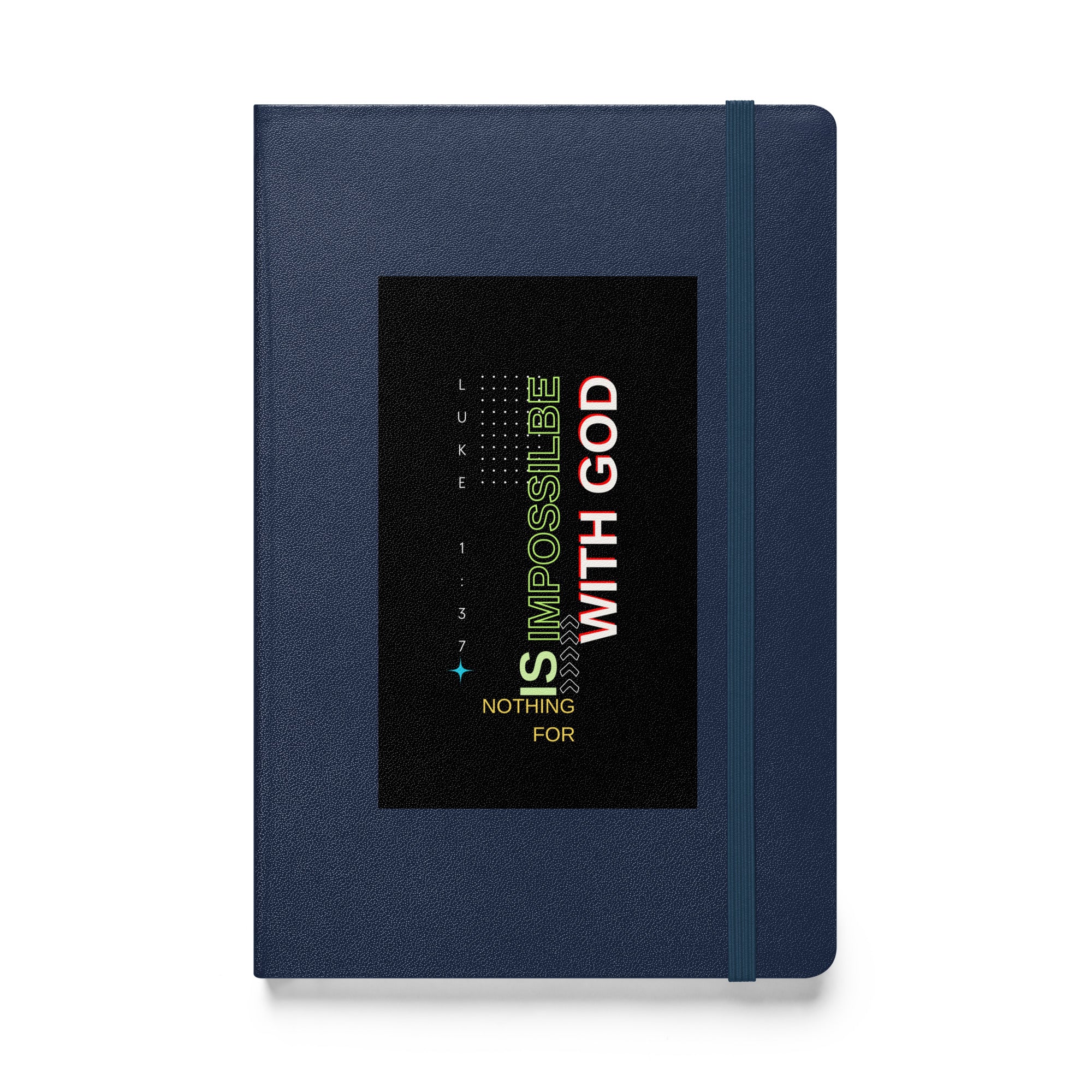 Hardcover bound notebook - Luke 1:37