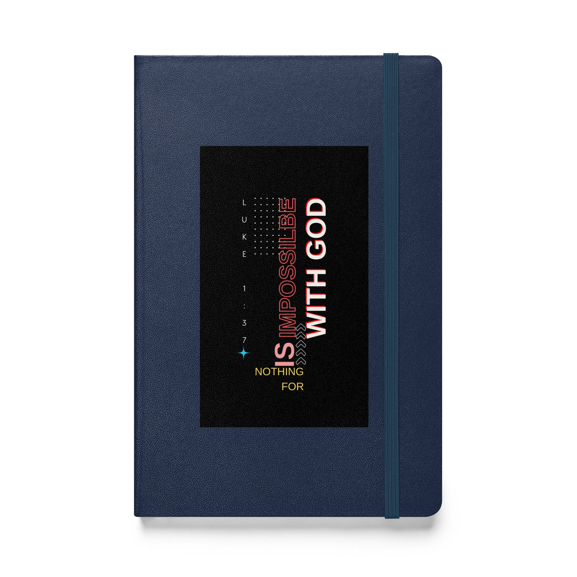 Hardcover bound notebook - Luke 1:37