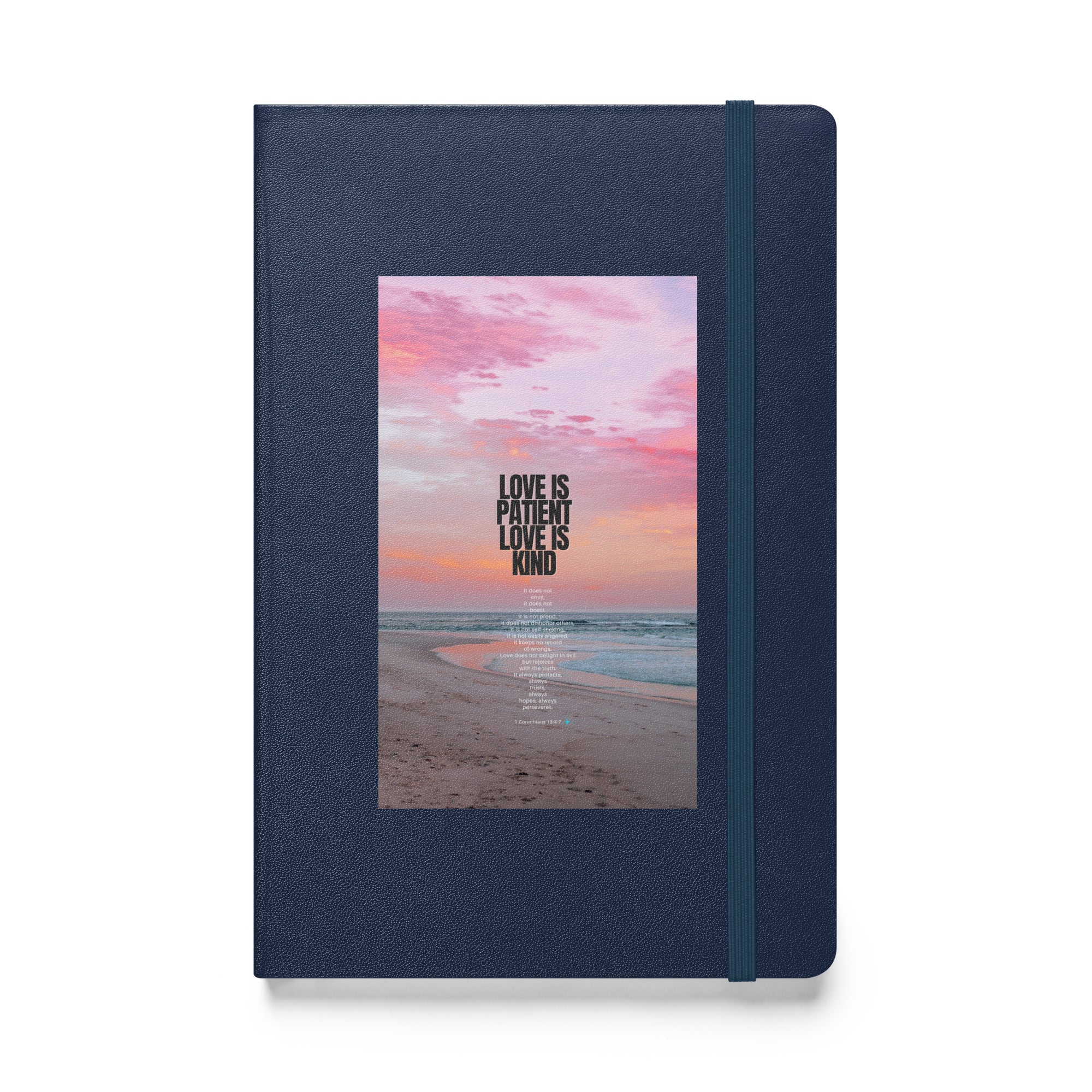 Hardcover bound notebook - 1 Corinthians 13:4-7