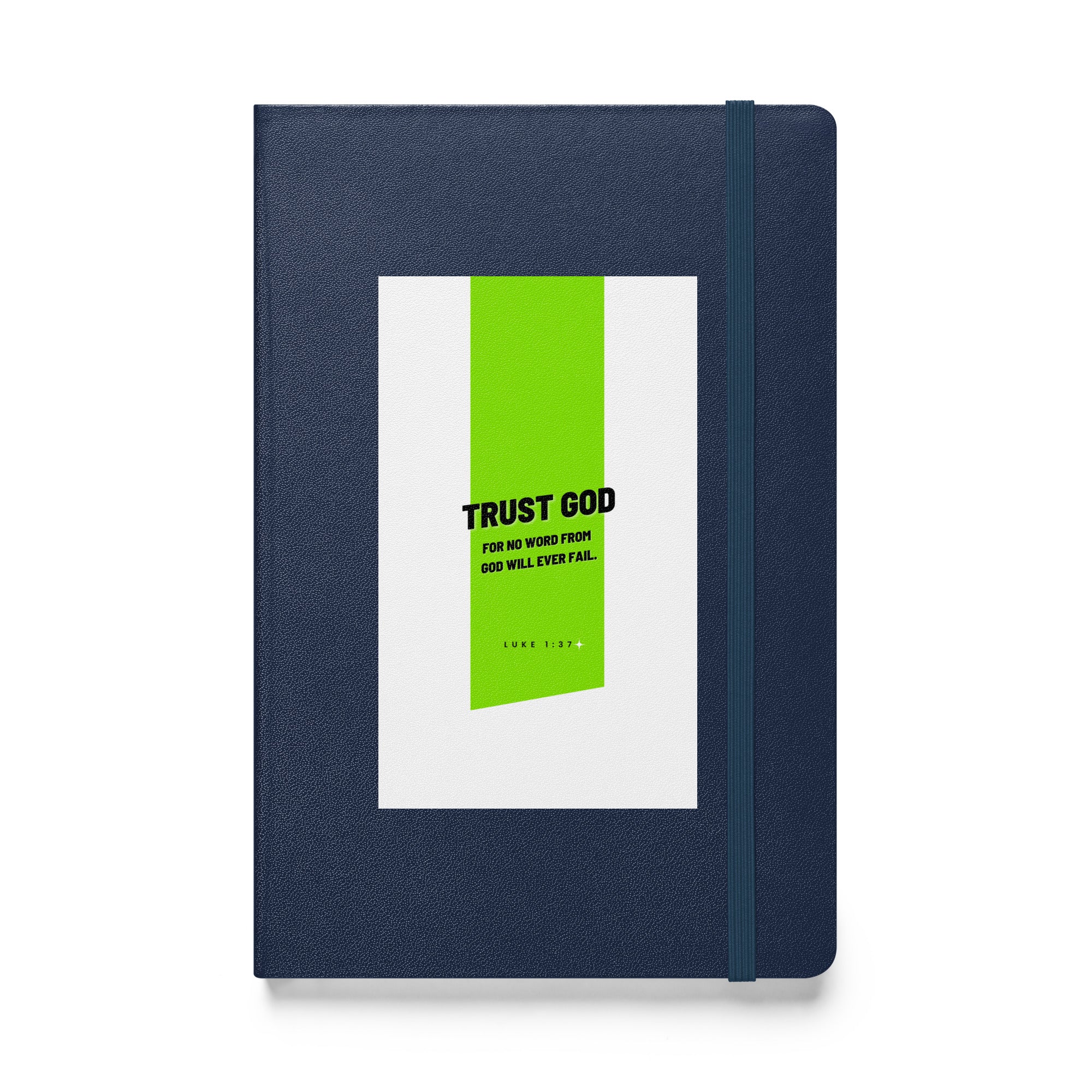 Hardcover bound notebook - Luke 1:37