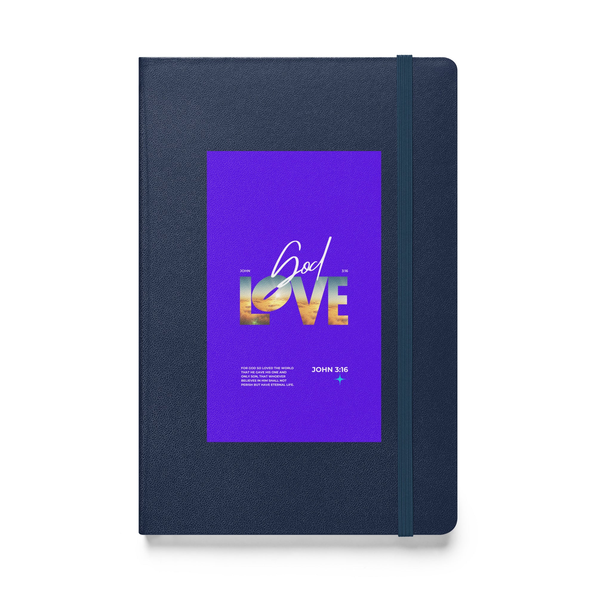 Hardcover bound notebook - John 3:16