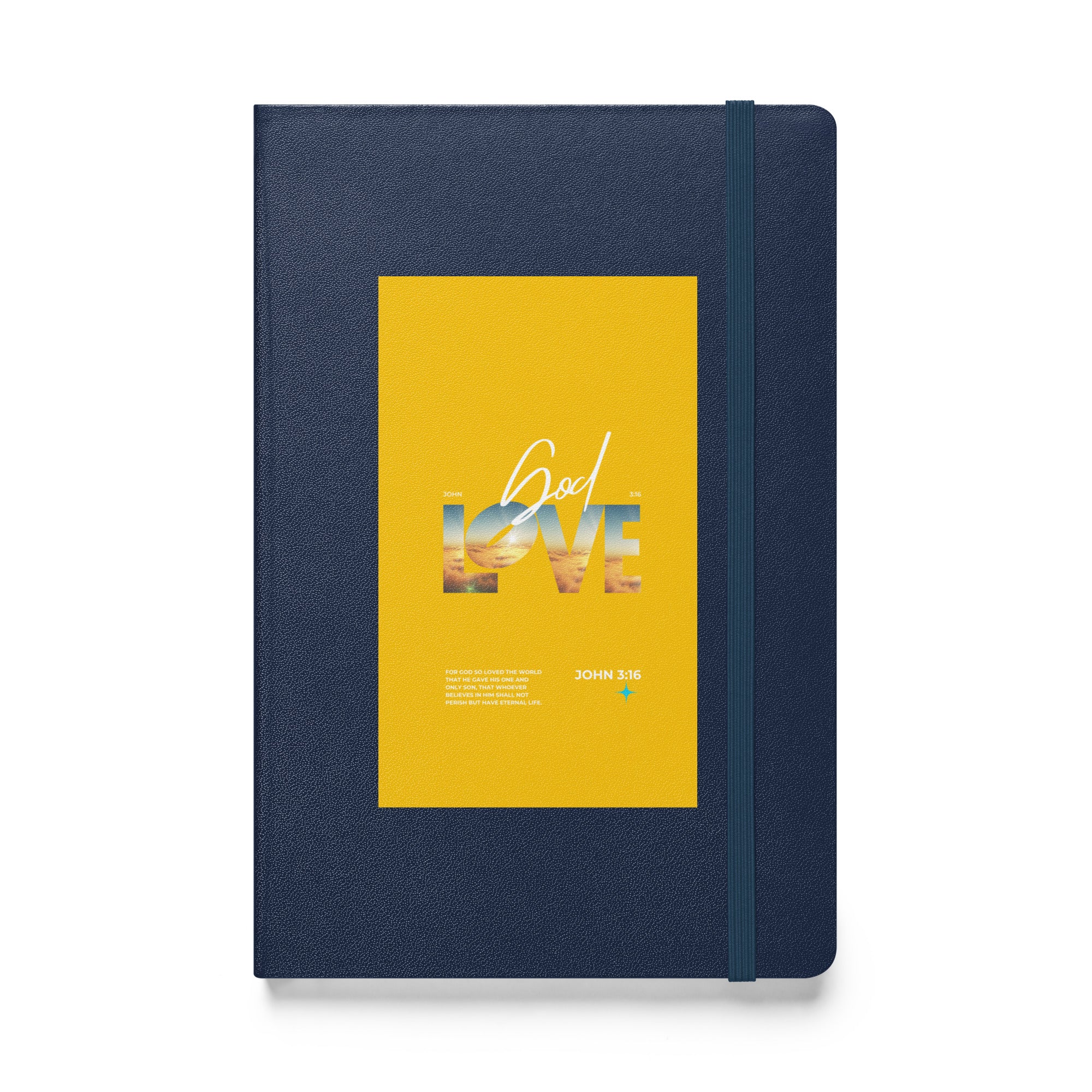 Hardcover bound notebook - John 3:16