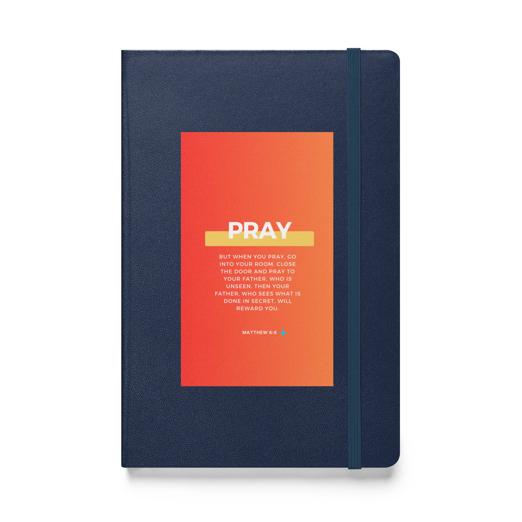 Hardcover bound notebook - Matthew 6:6