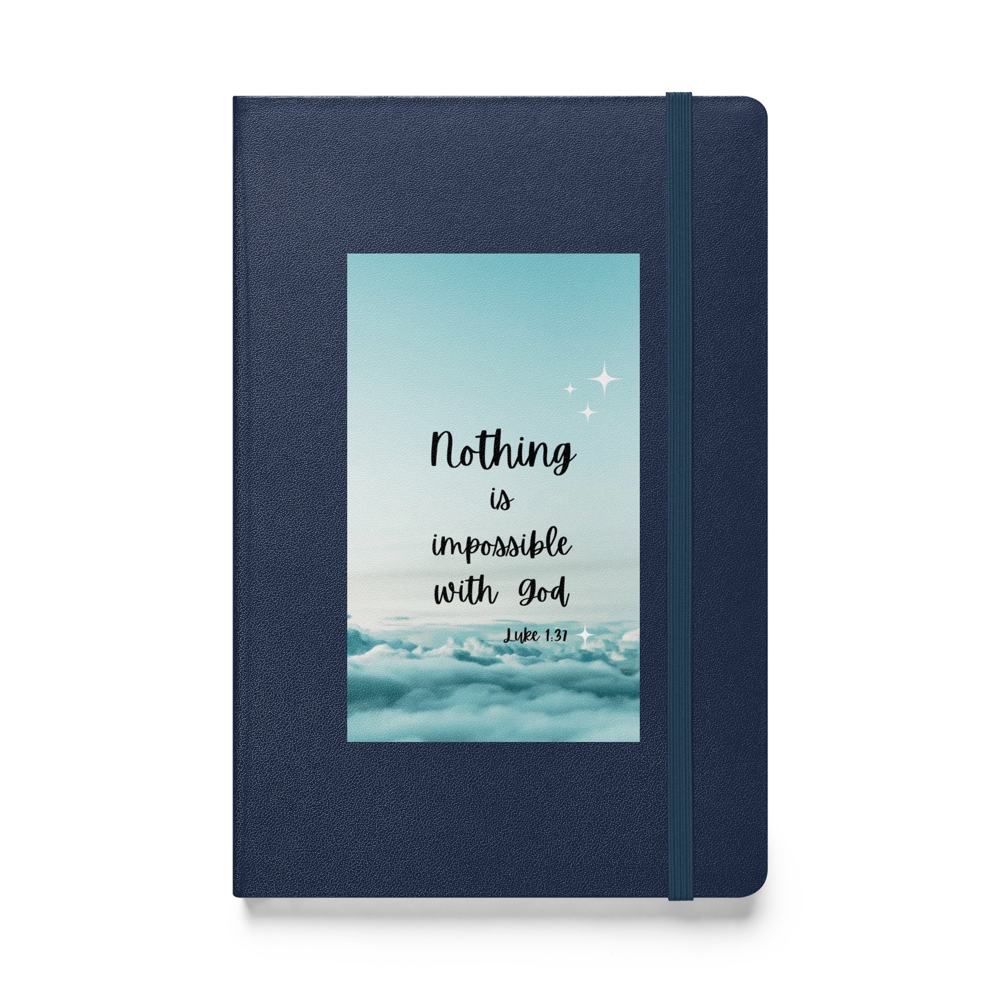 Hardcover bound notebook - Luke 1:37