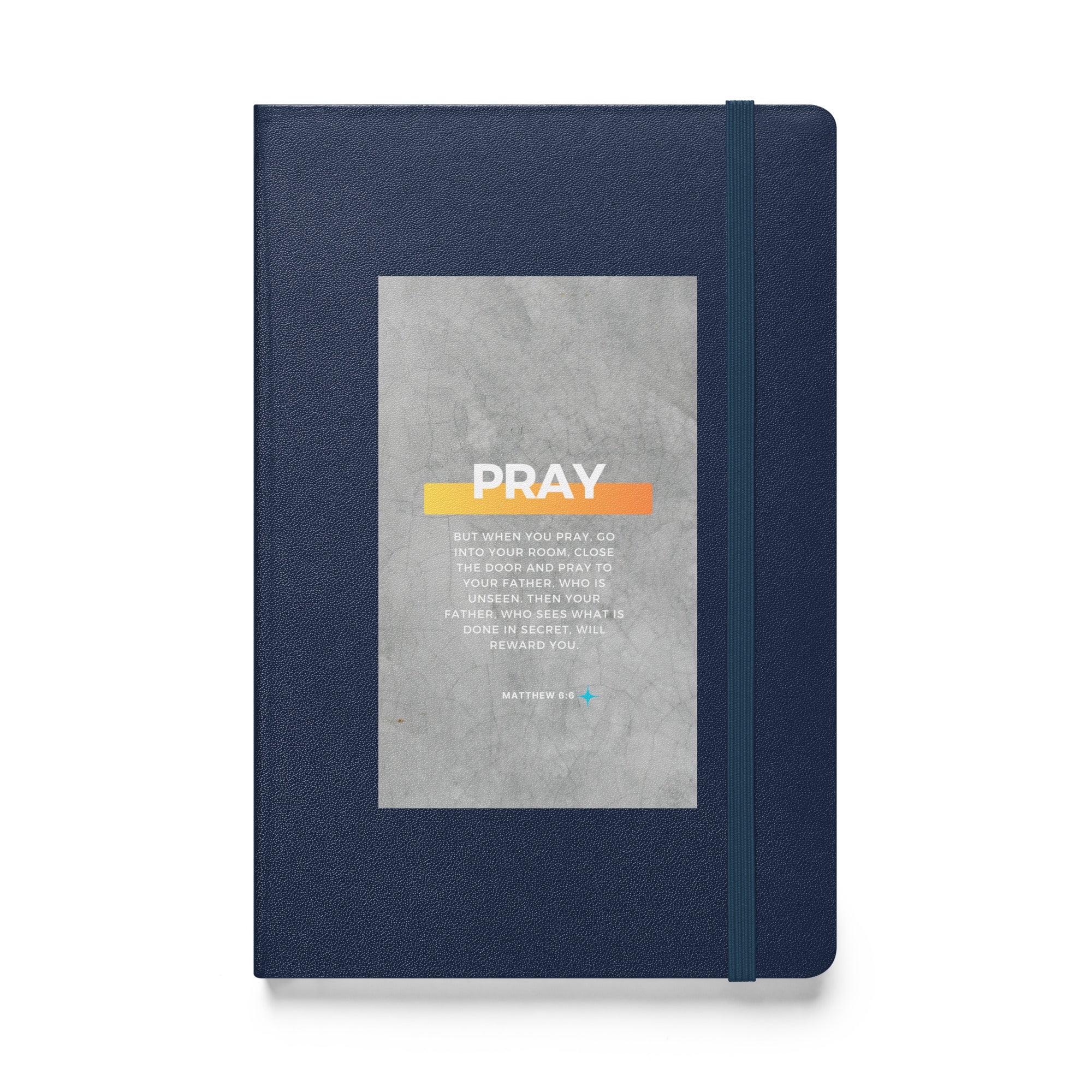 Hardcover bound notebook - Matthew 6:6