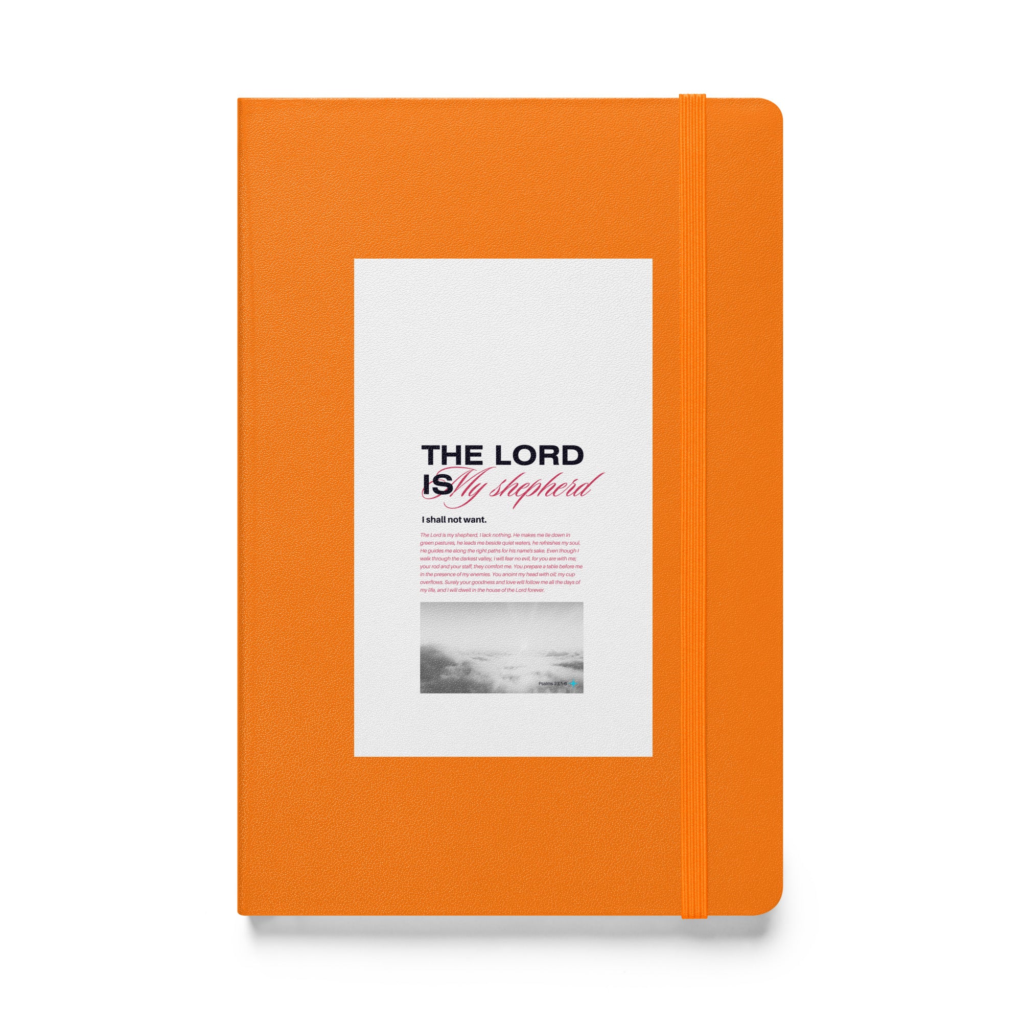 Hardcover bound notebook - Psalm 23:1-6