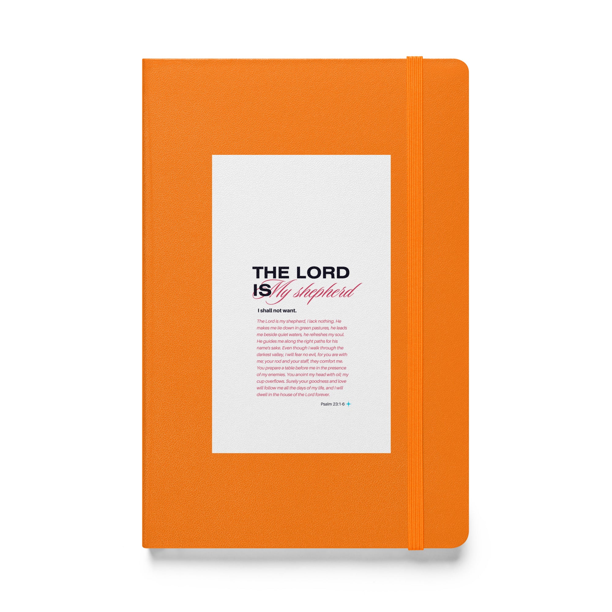 Hardcover bound notebook - Psalm 23:1-6