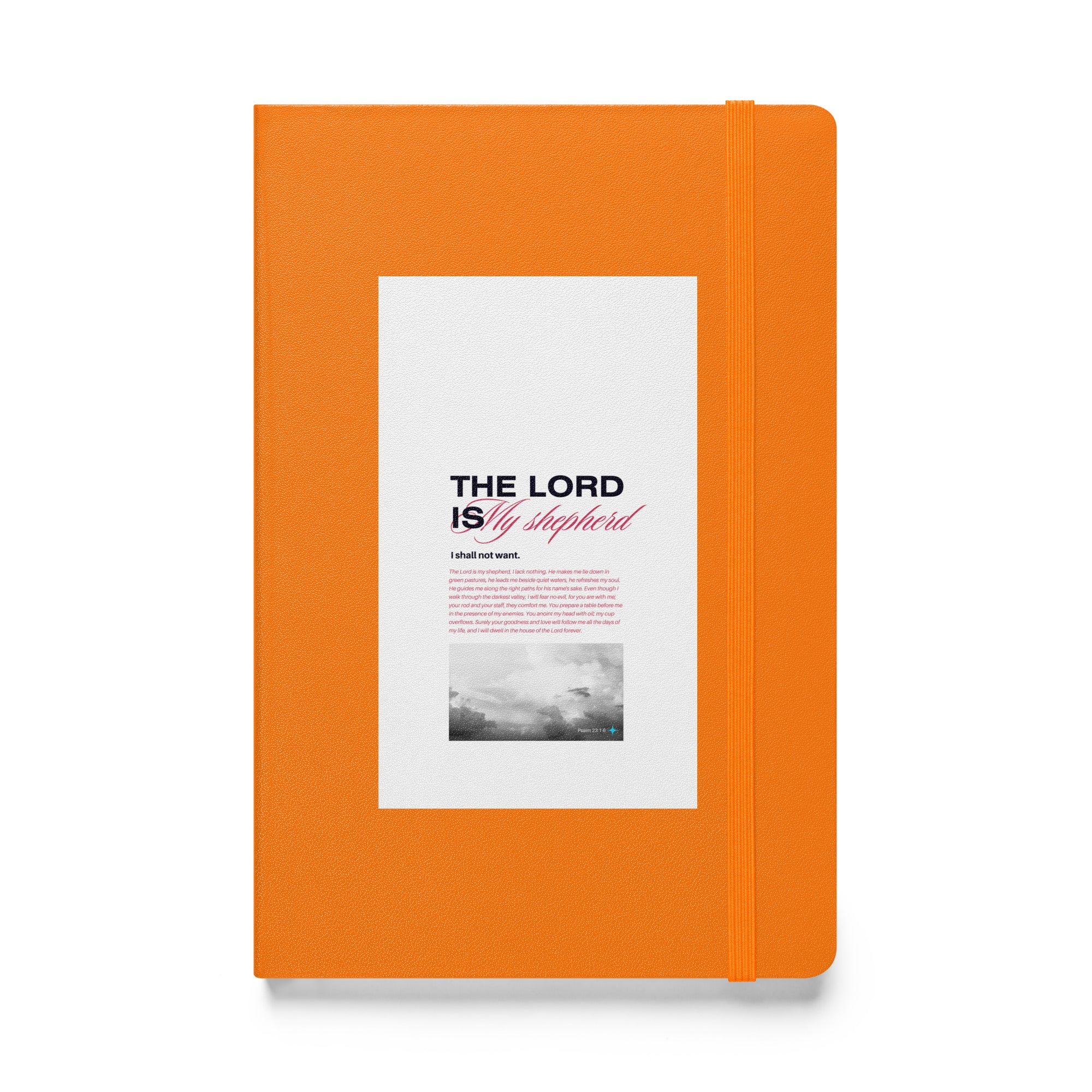 Hardcover bound notebook - Psalm 23:1-6