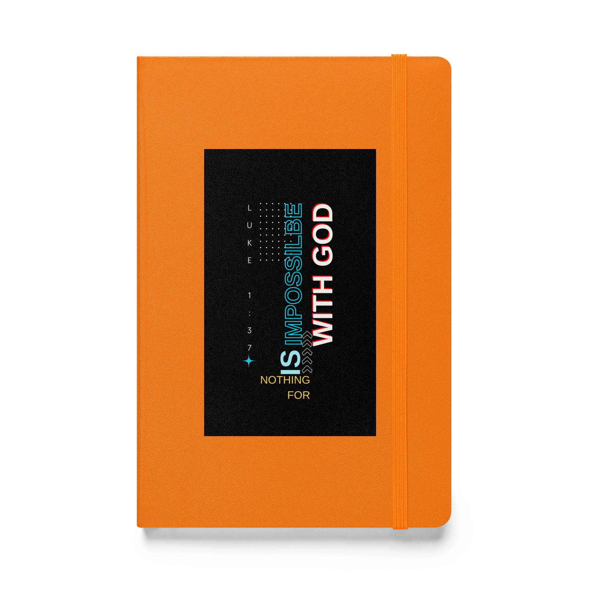 Hardcover bound notebook - Luke 1:37