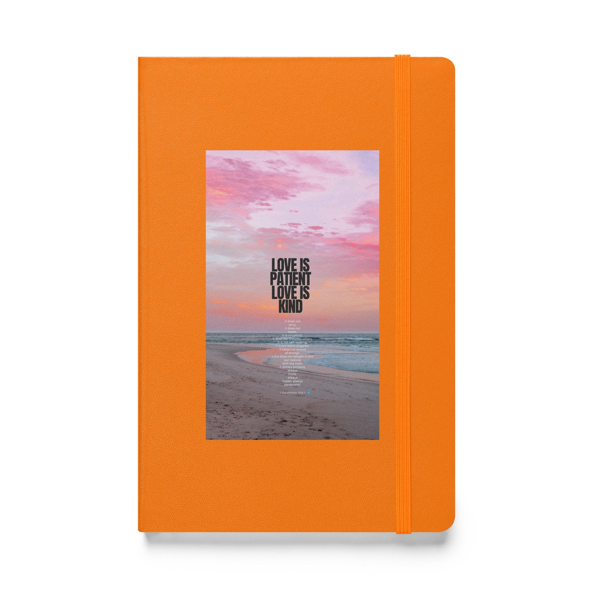 Hardcover bound notebook - 1 Corinthians 13:4-7