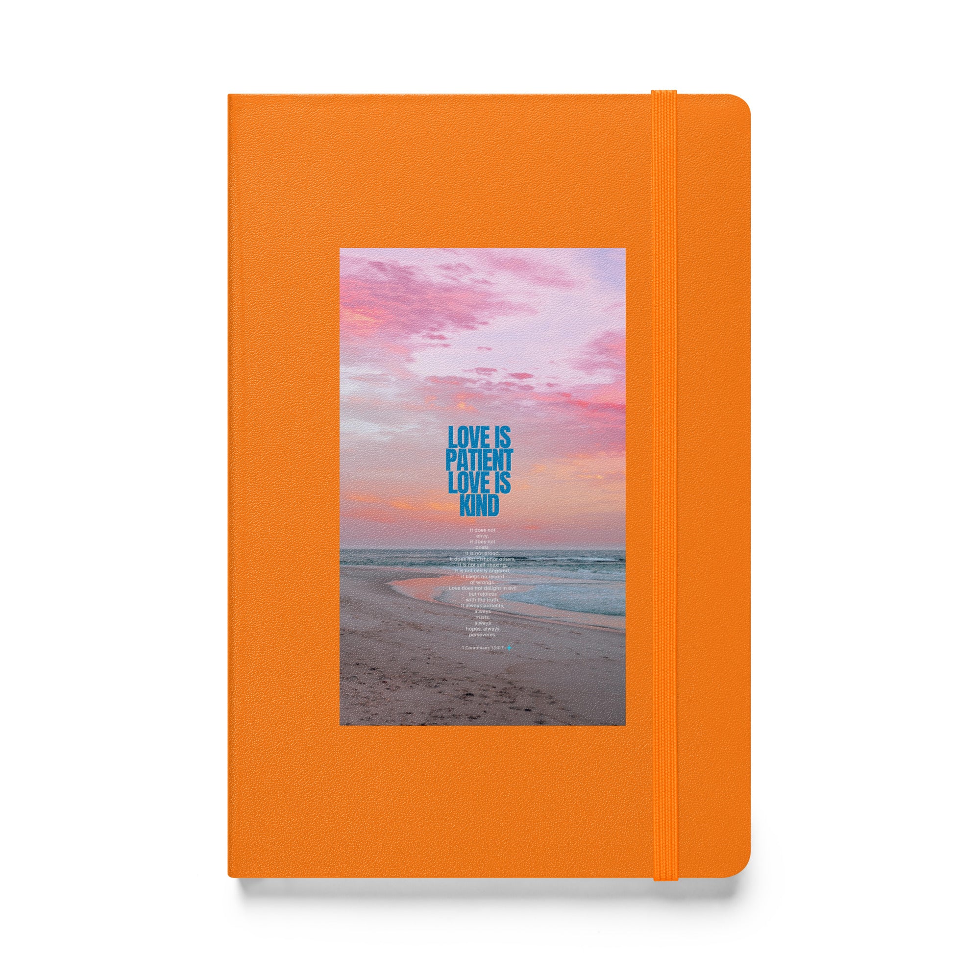 Hardcover bound notebook - 1 Corinthians 13:4-7