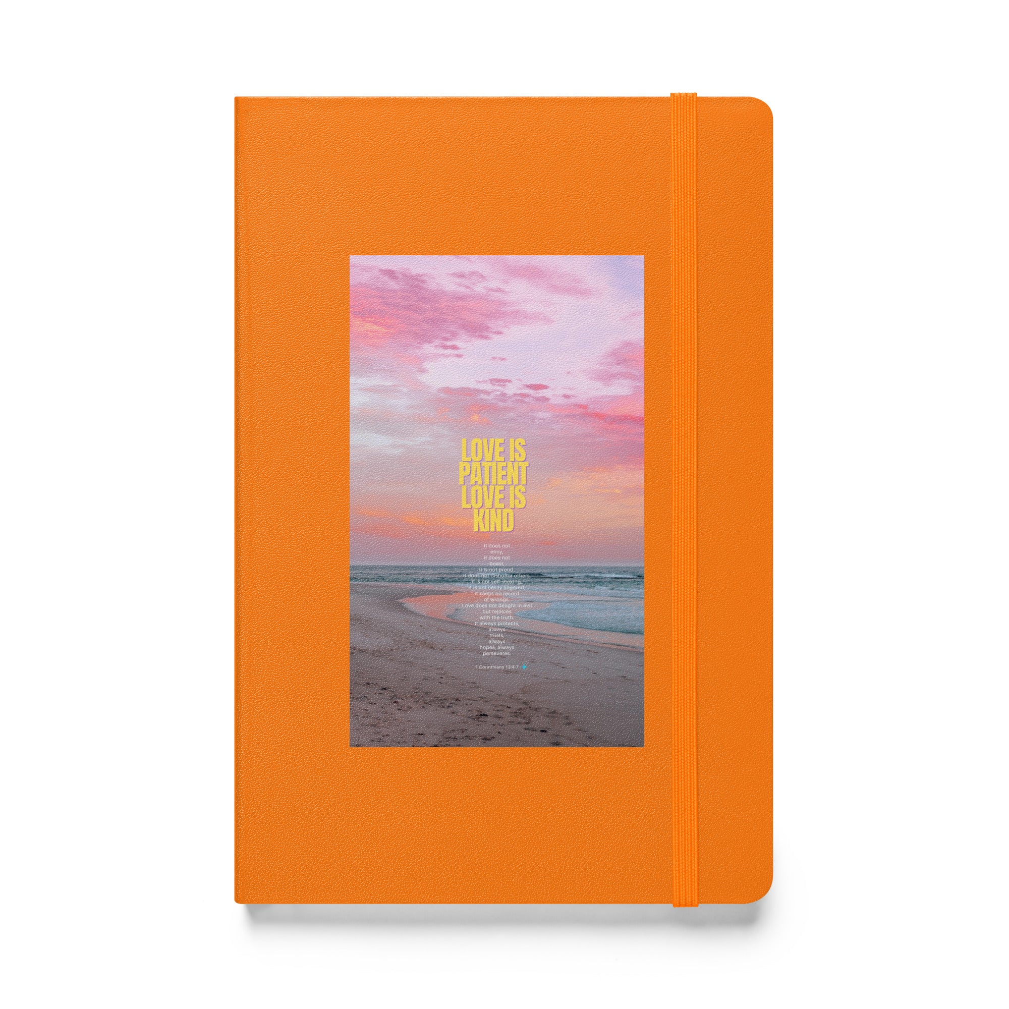 Hardcover bound notebook - 1 Corinthians 13:4-7