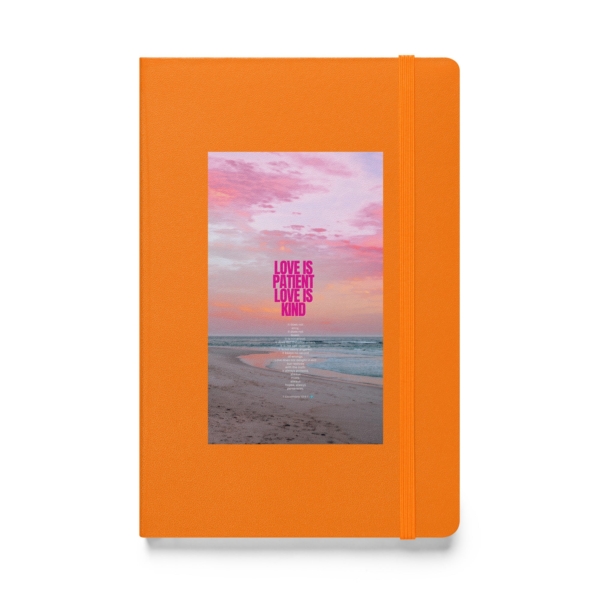 Hardcover bound notebook - 1 Corinthians 13:4-7