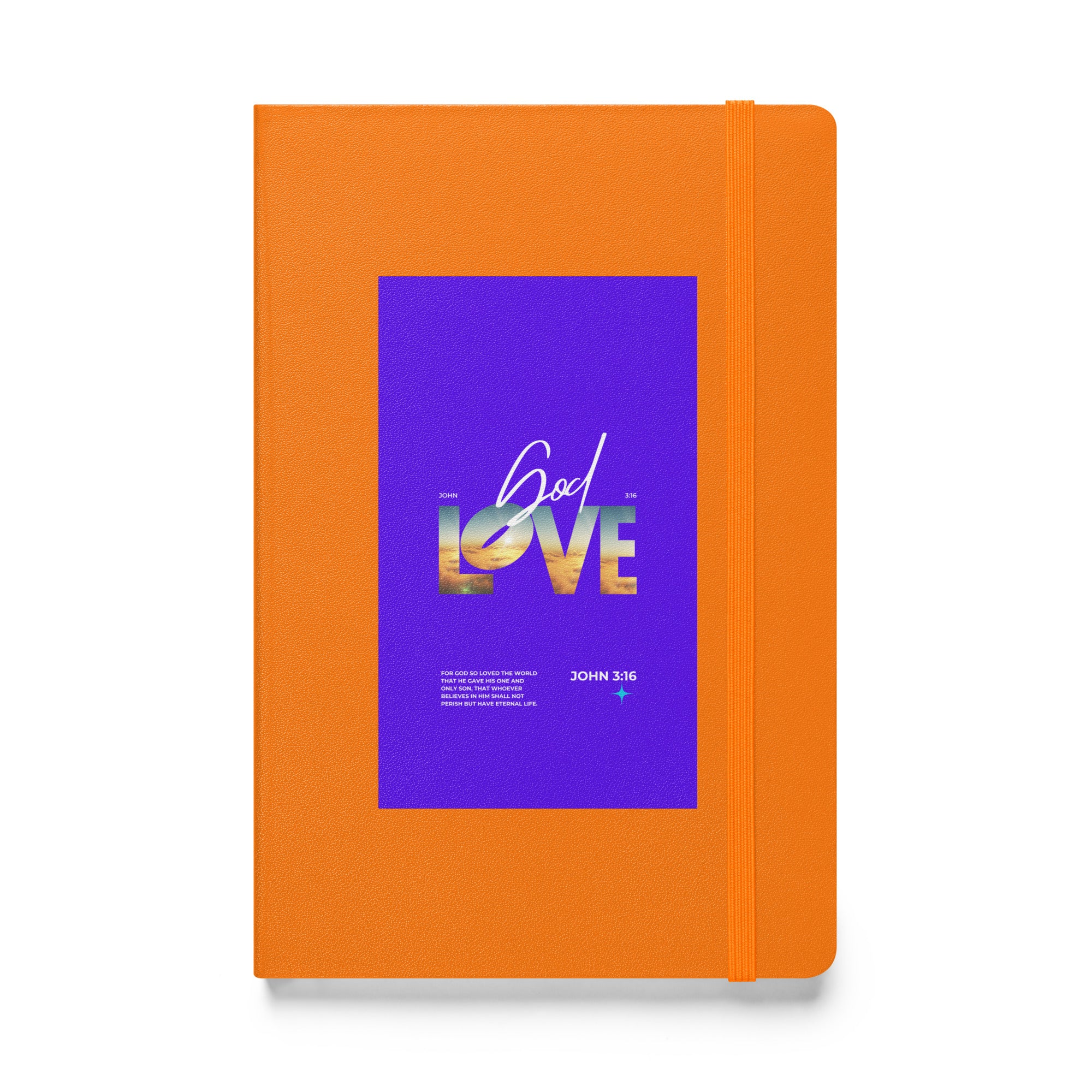 Hardcover bound notebook - John 3:16