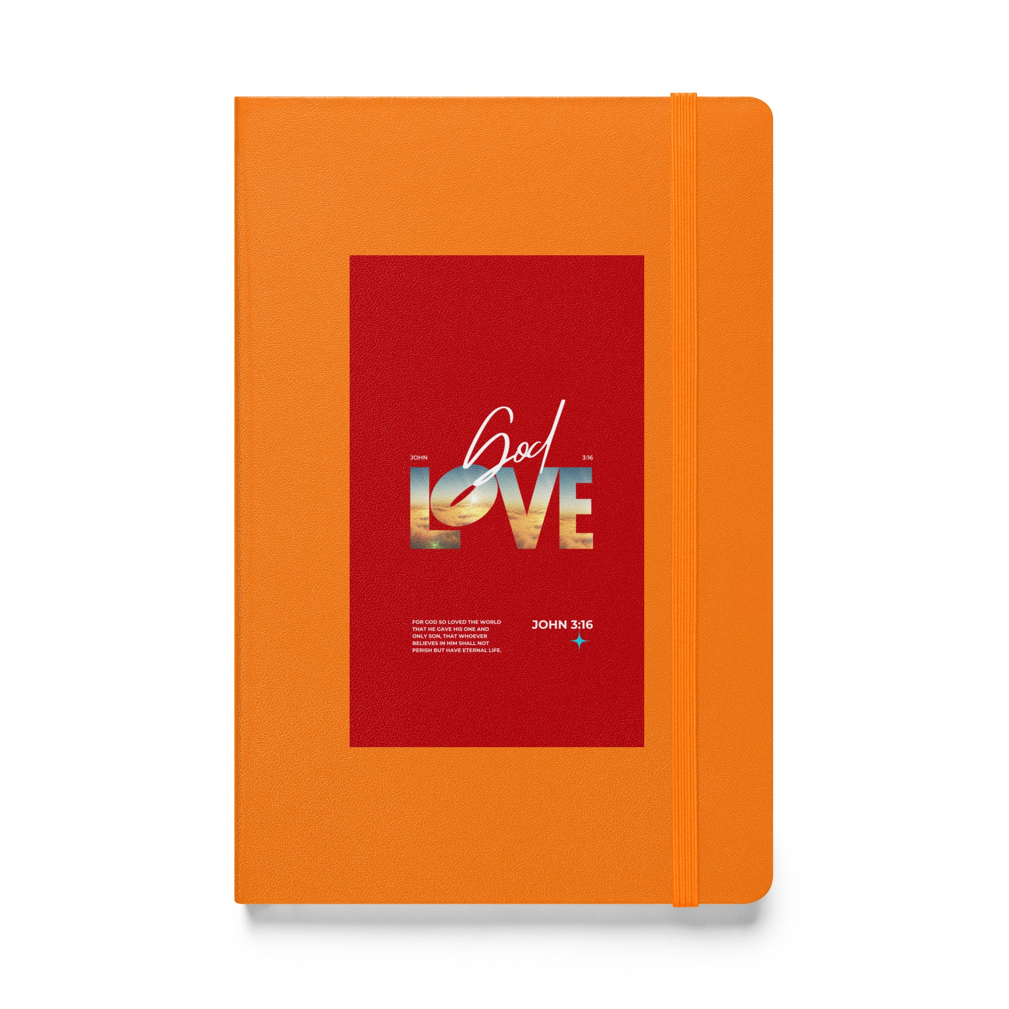 Hardcover bound notebook - John 3:16