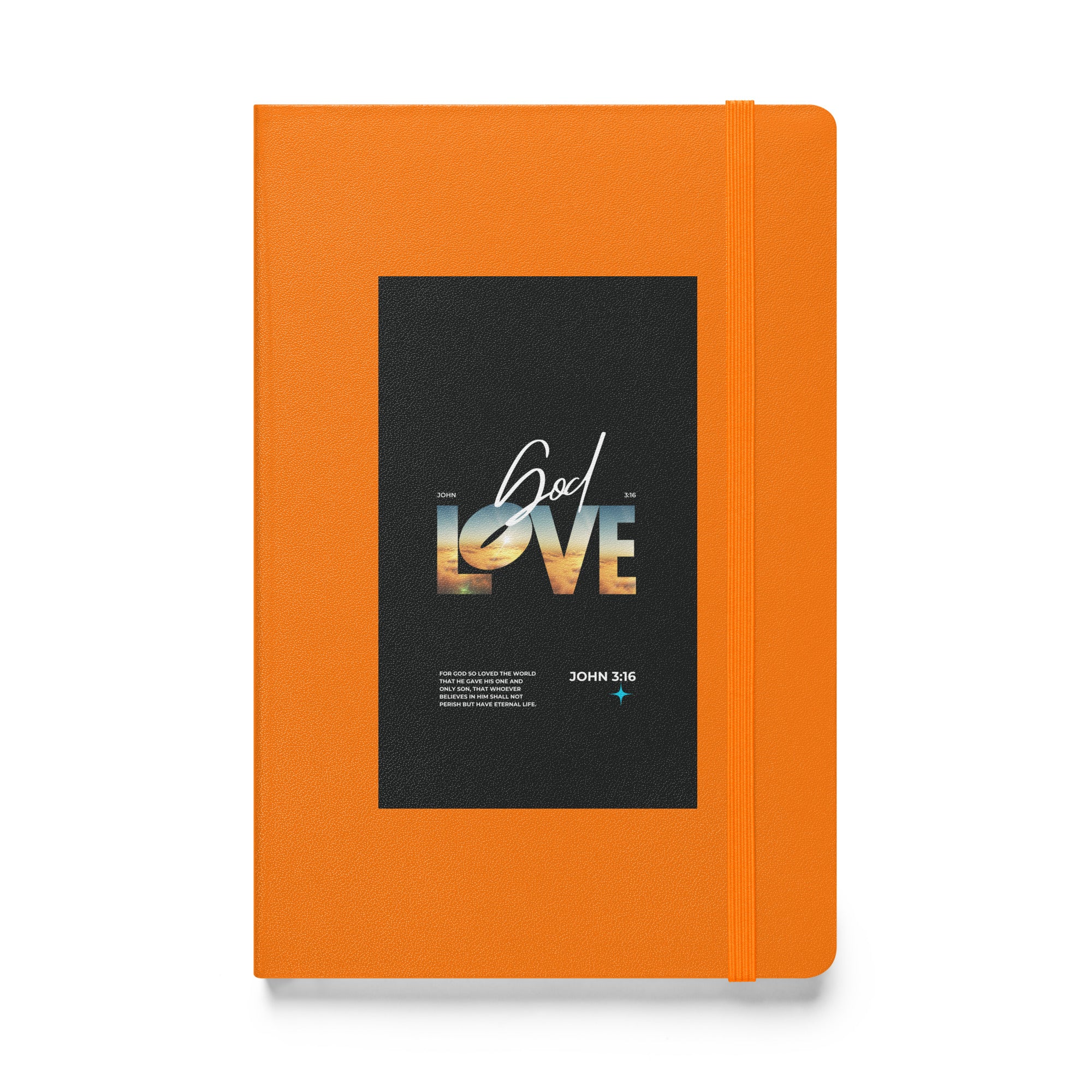 Hardcover bound notebook - John 3:16