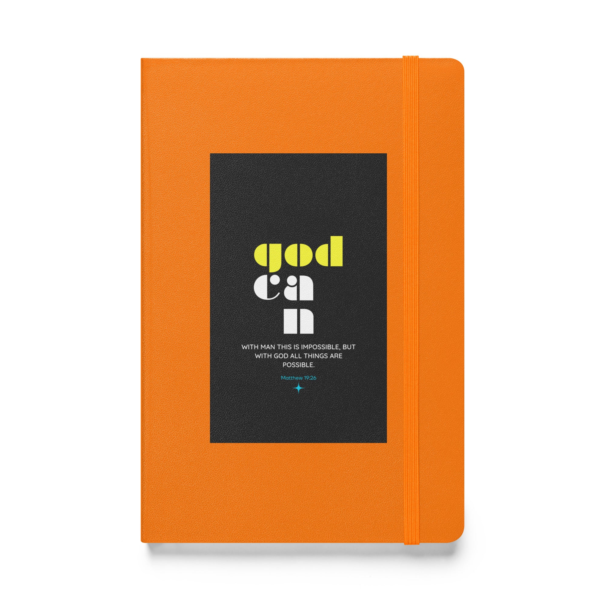 Hardcover bound notebook - Matthew 19:26