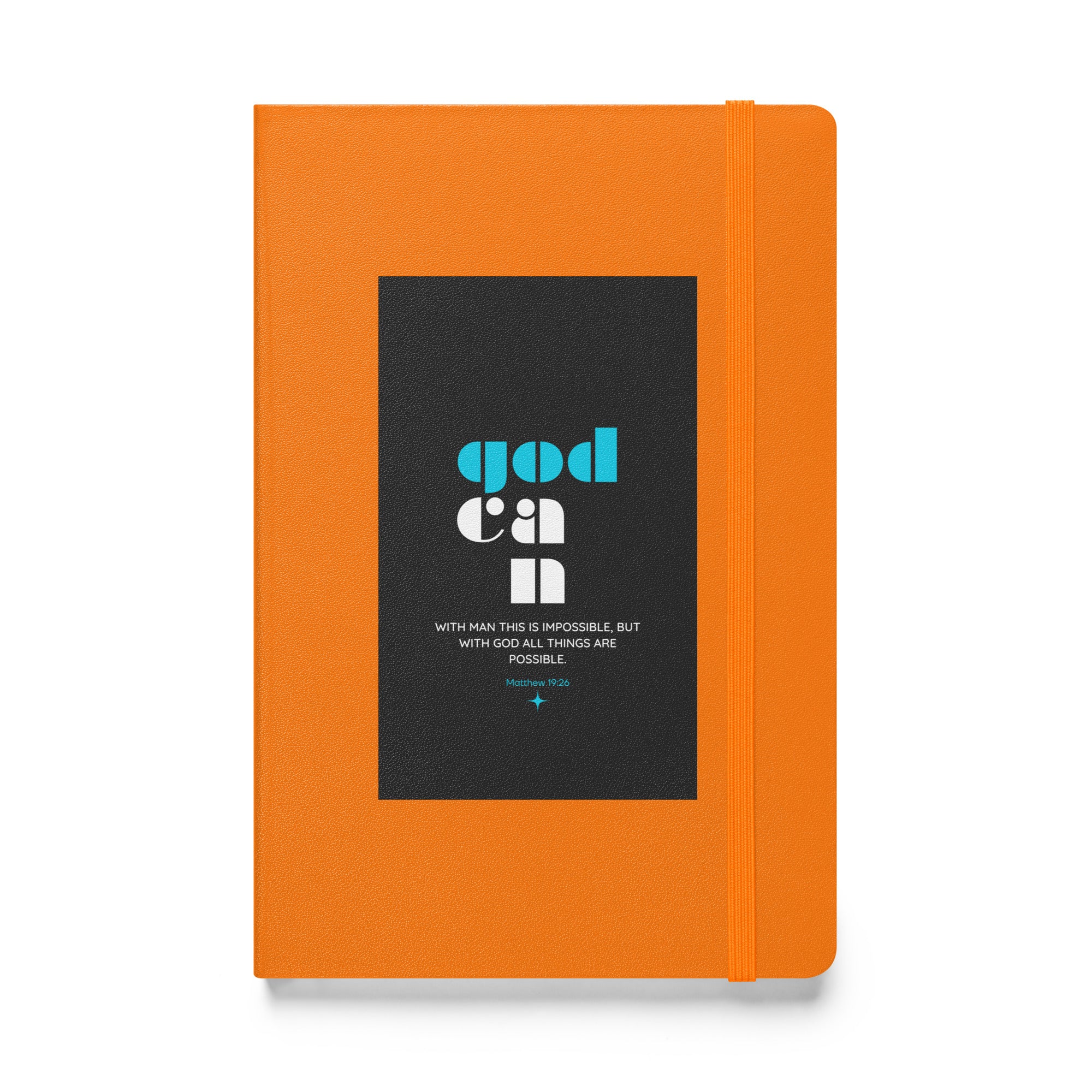 Hardcover bound notebook - Matthew 19:26